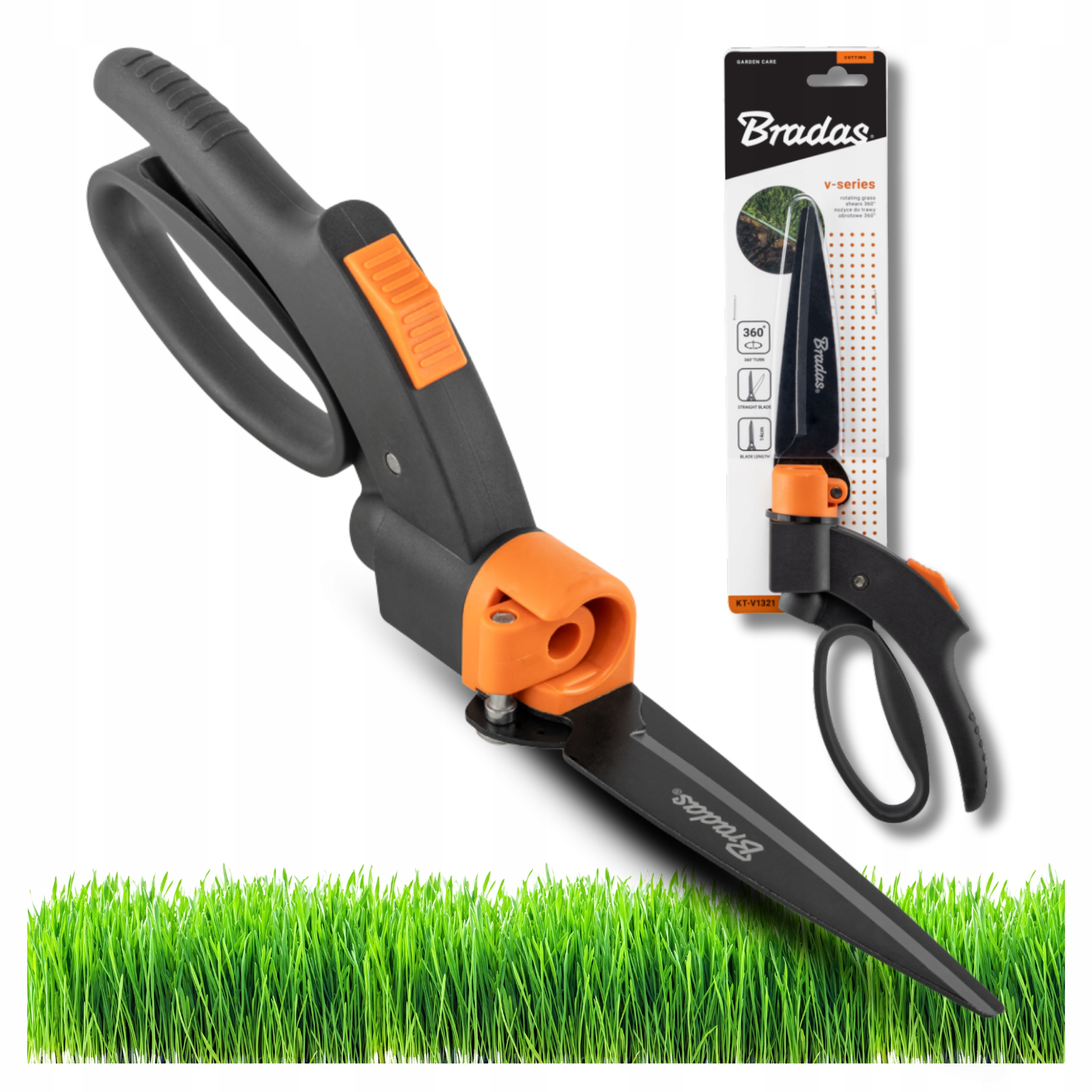 Image of Handheld Grass Shears For Trimming Lawn Edges 360° Rotating Durable Ergonomic Precise Gardening Tool For Lawn Edges Grass Care.