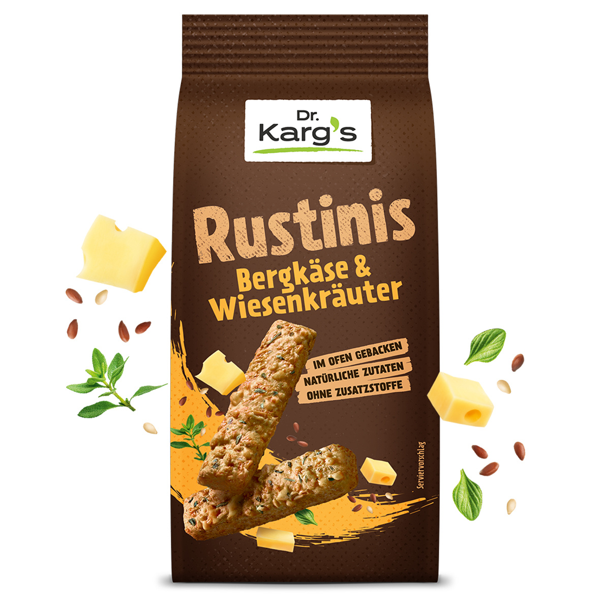 Dr. Karg's Rustic Mountain Cheese And Meadow Herbs Crispy Crunchy 125g