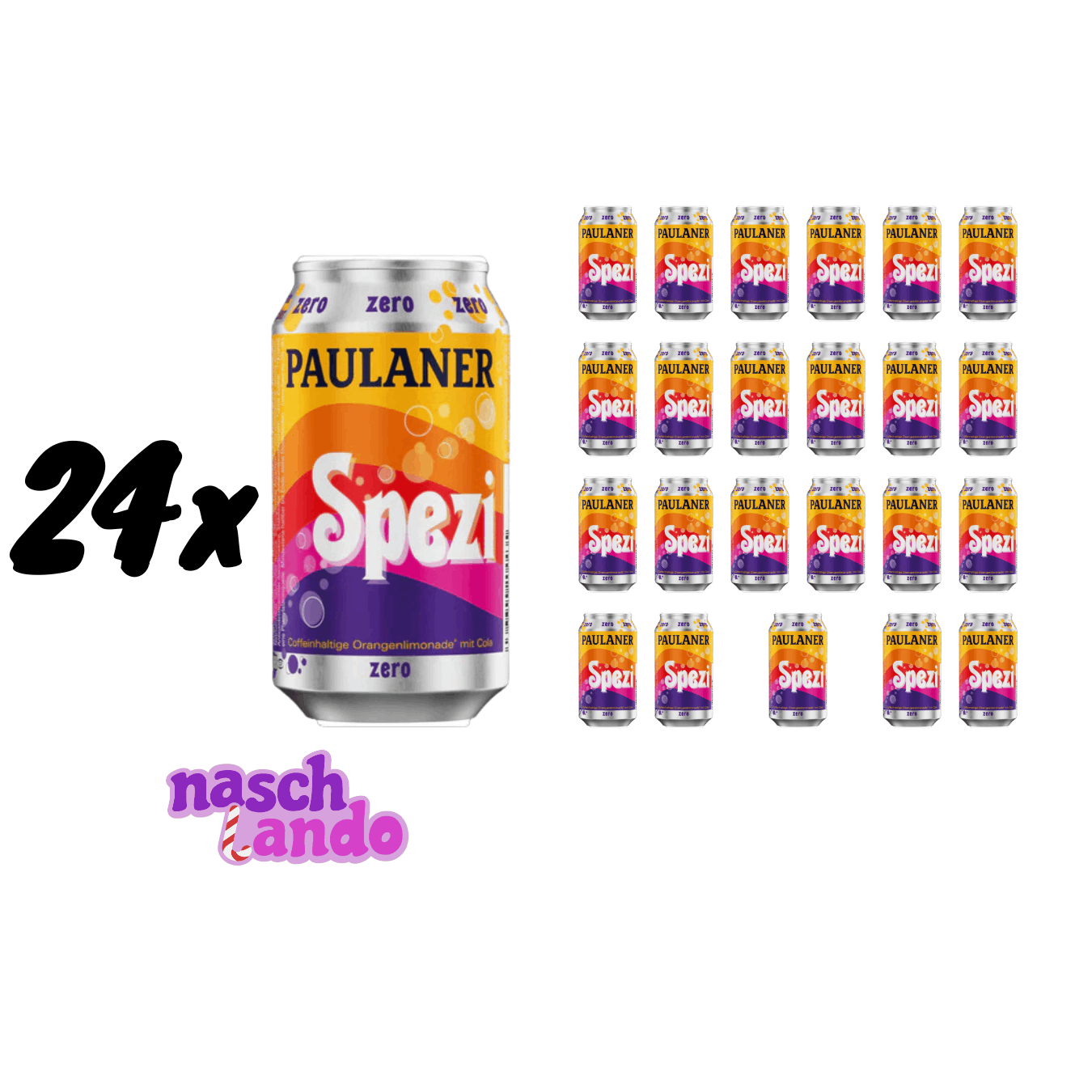 Image of 24x Paulaner Spezi 0 330 Ml Including €0.25 Deposit Per Can