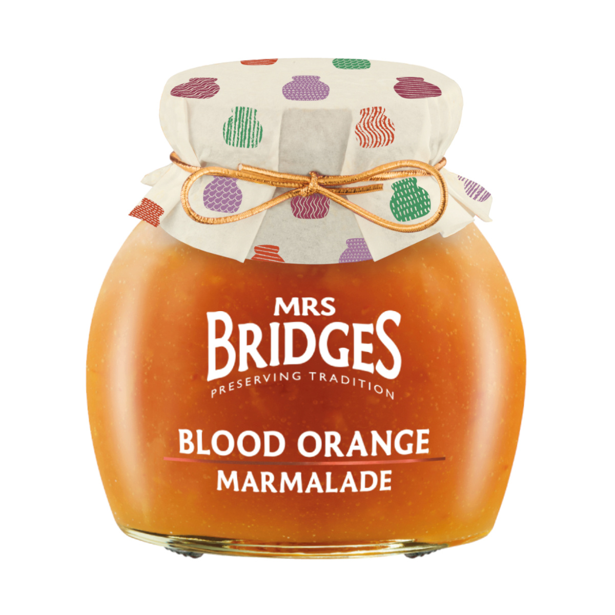 Image of Top Food Mrs. Bridges Blood Orange Jam With Finely Chopped Peel 340g