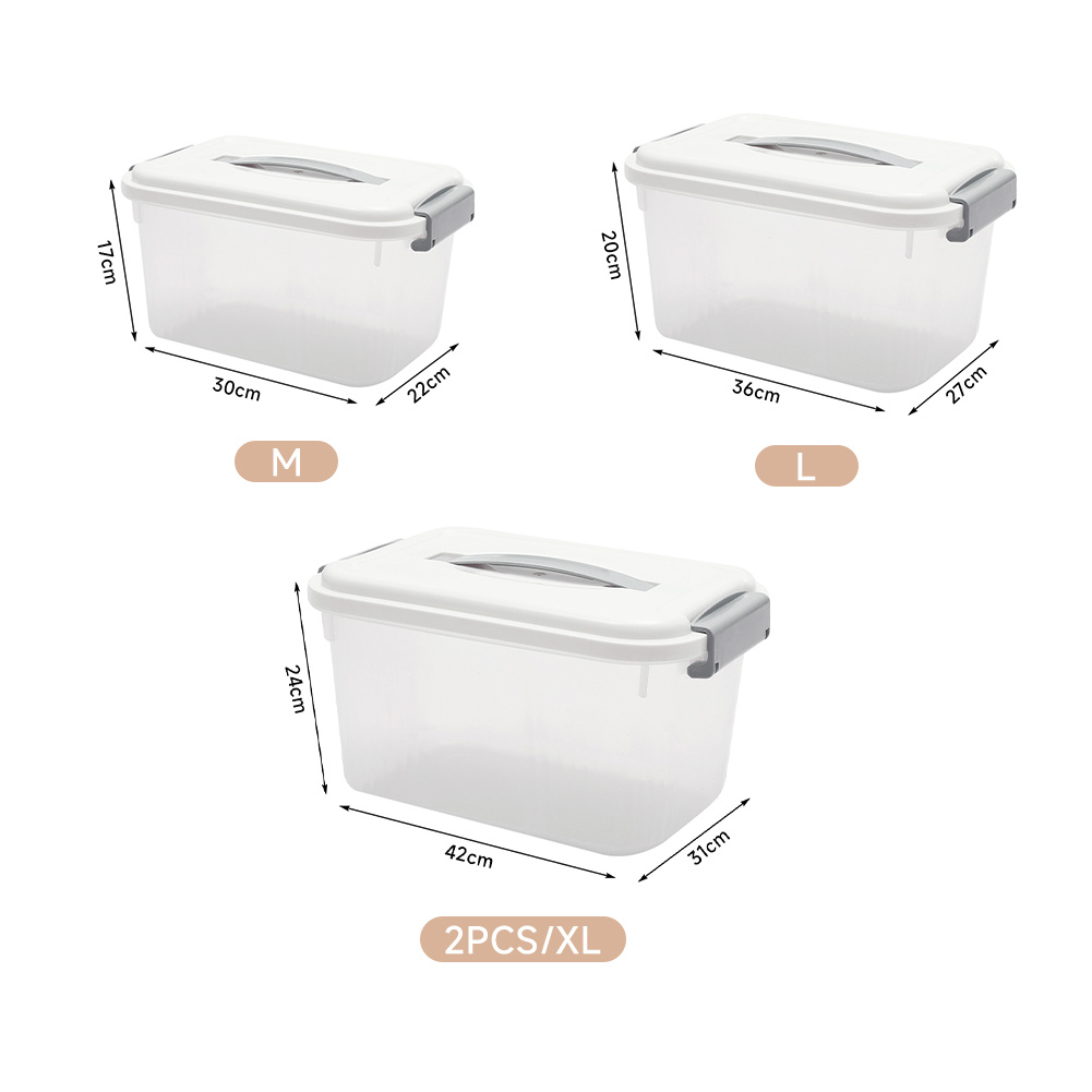 4pcs Multi-Purpose Storage Bins with Handheld Lids