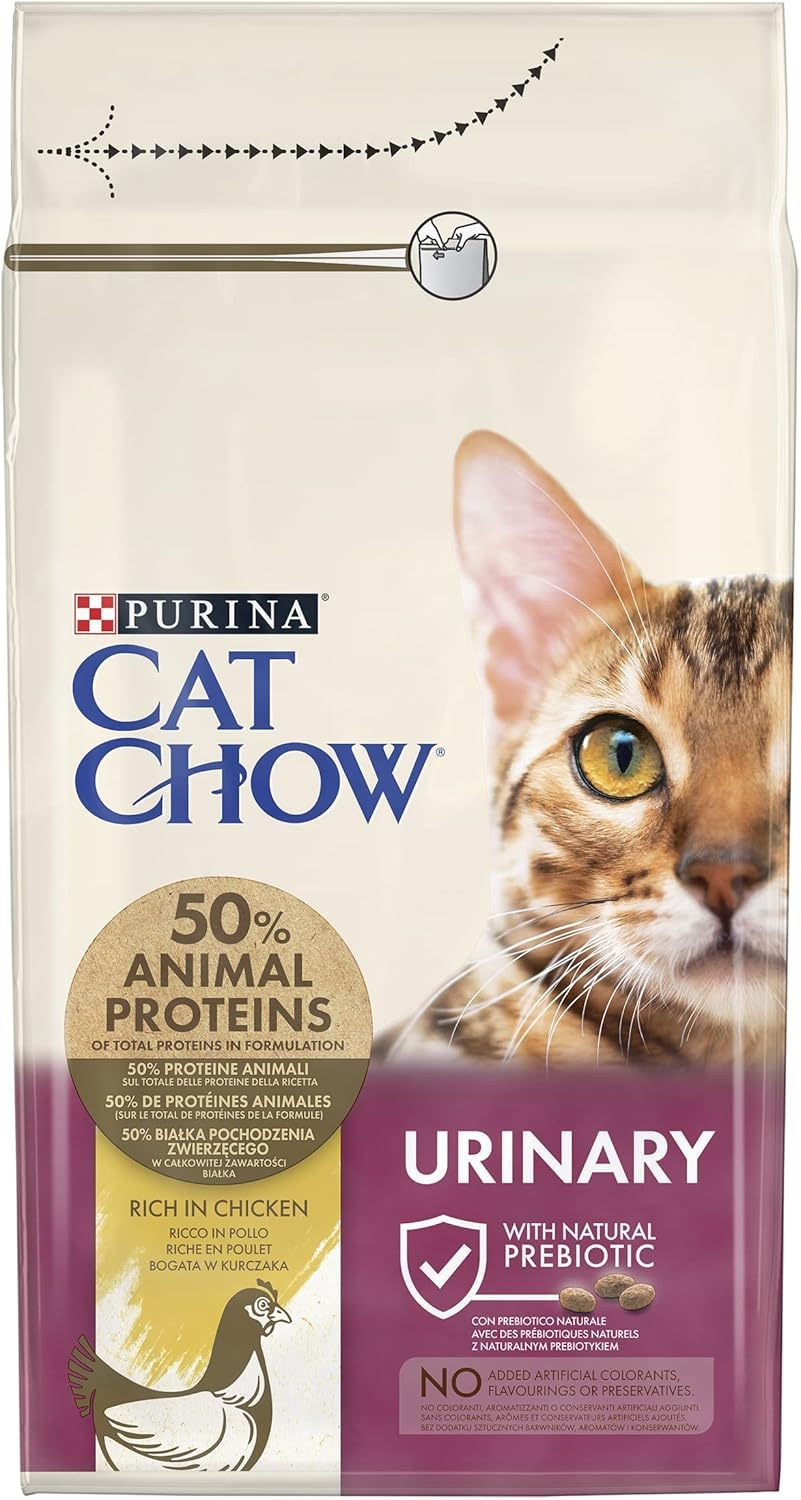 Purena Cat Chow Nourriture pour Chat Adulte UHT Urinaire au Poulet