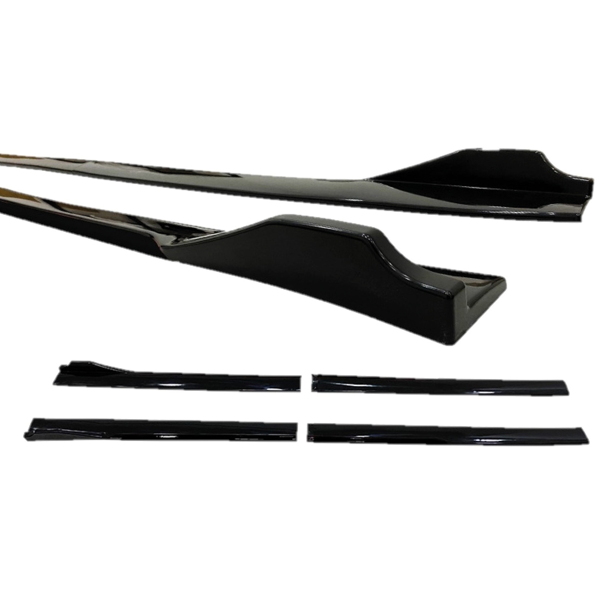 Image of Car Universal Modification For Vw 6r 6c 2009-2017 Universal Side Skirts For All Car 8pcs Extension Rod Lip Splitter Bumper Side Skirt Splitter