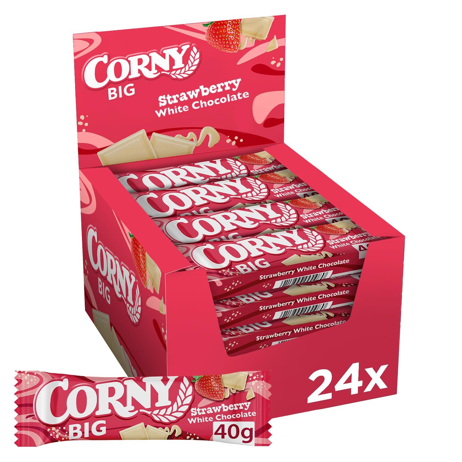 Corny Big Strawberry White Chocolate 24x40=960g