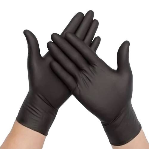 100pcs black vinyl disposable gloves household cleaning disposable tattoo hairdressing and nail art tools household box