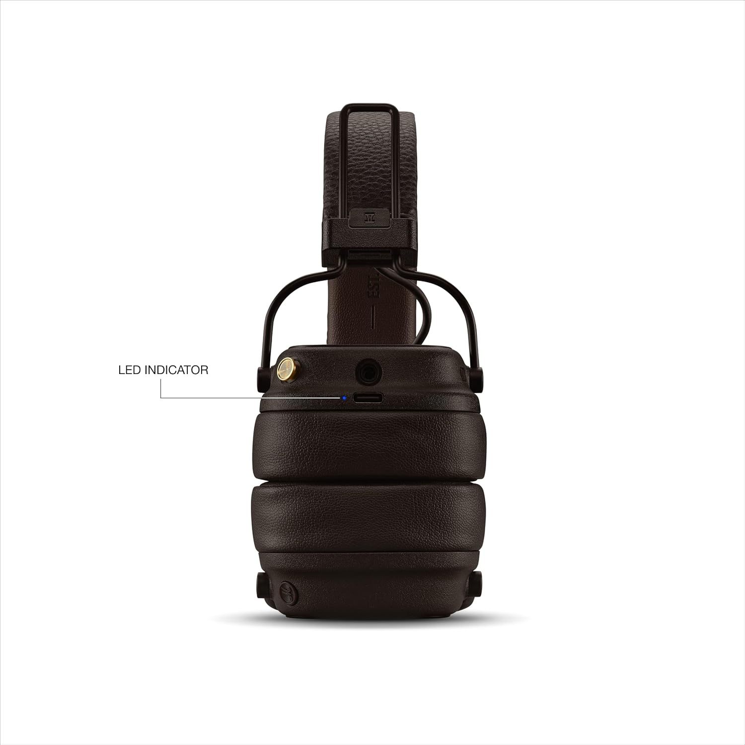 Marshall Major V B-tooth Wireless Headphones, 100 Hours playtime - Black / Brown / Cream