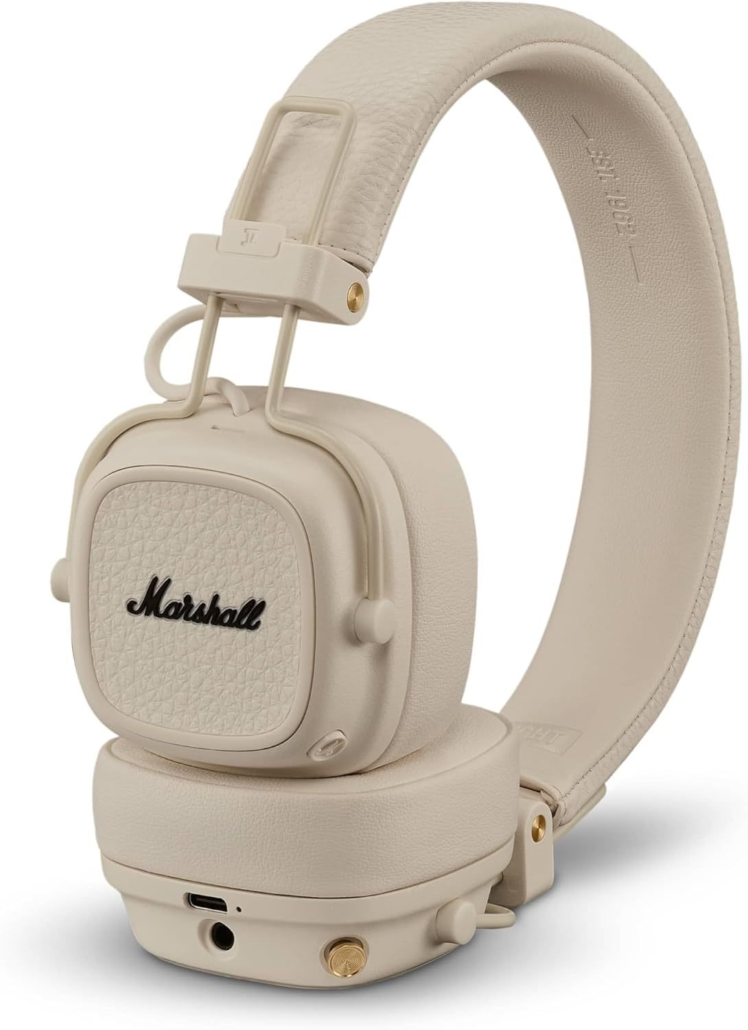 Marshall Major V B-tooth Wireless Headphones, 100 Hours playtime - Black / Brown / Cream