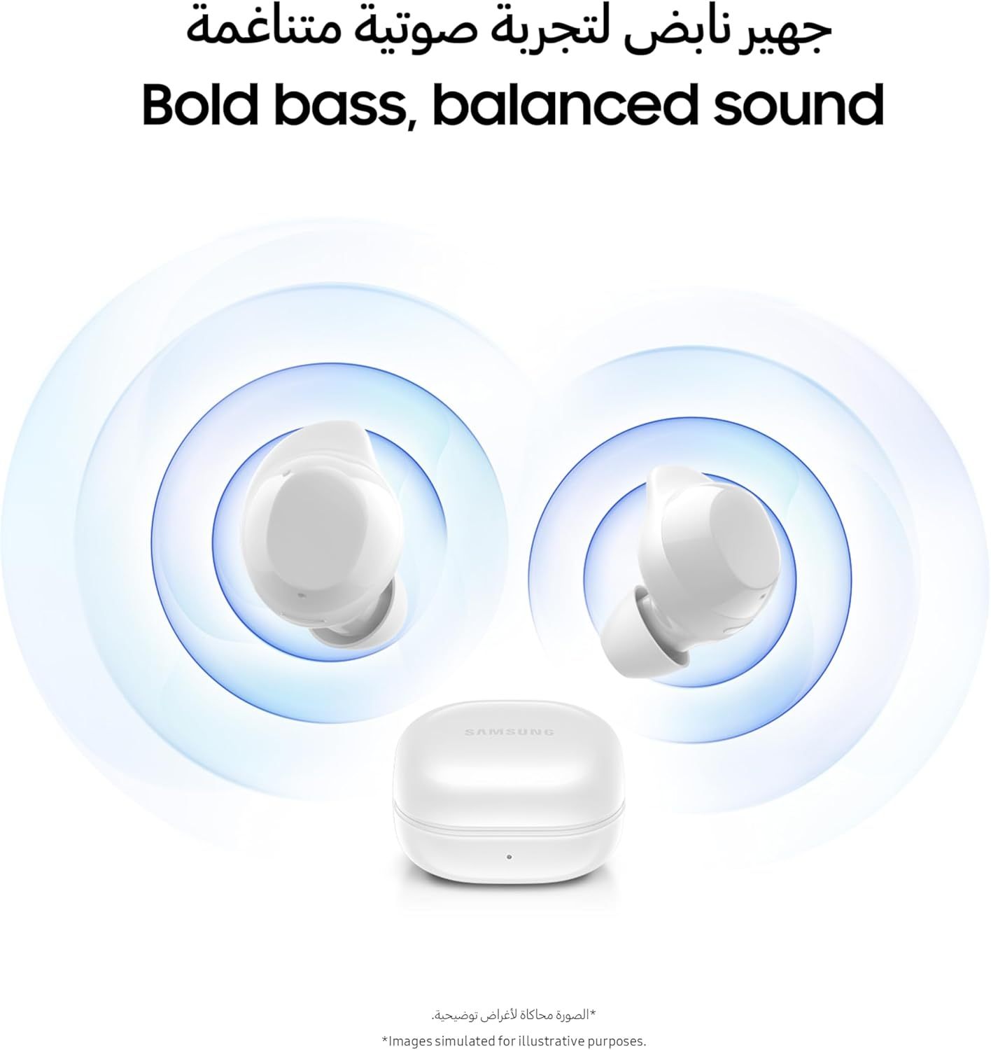 Samsung Galaxy Buds core with Active Noise Cancellation (ANC), long battery life, waterproofing, and Galaxy AI voice translation - Available in Black or White