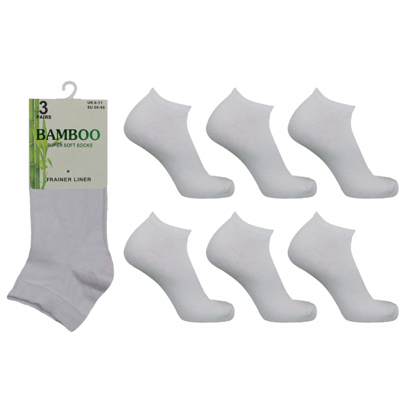 TEMU 12 Pairs Men's Bamboo Trainer Socks - Breathable, Comfortable, Solid Colour, Knit Fabric, Ideal For Casual Attire, Uk Size 6 -11 - Casual Wear