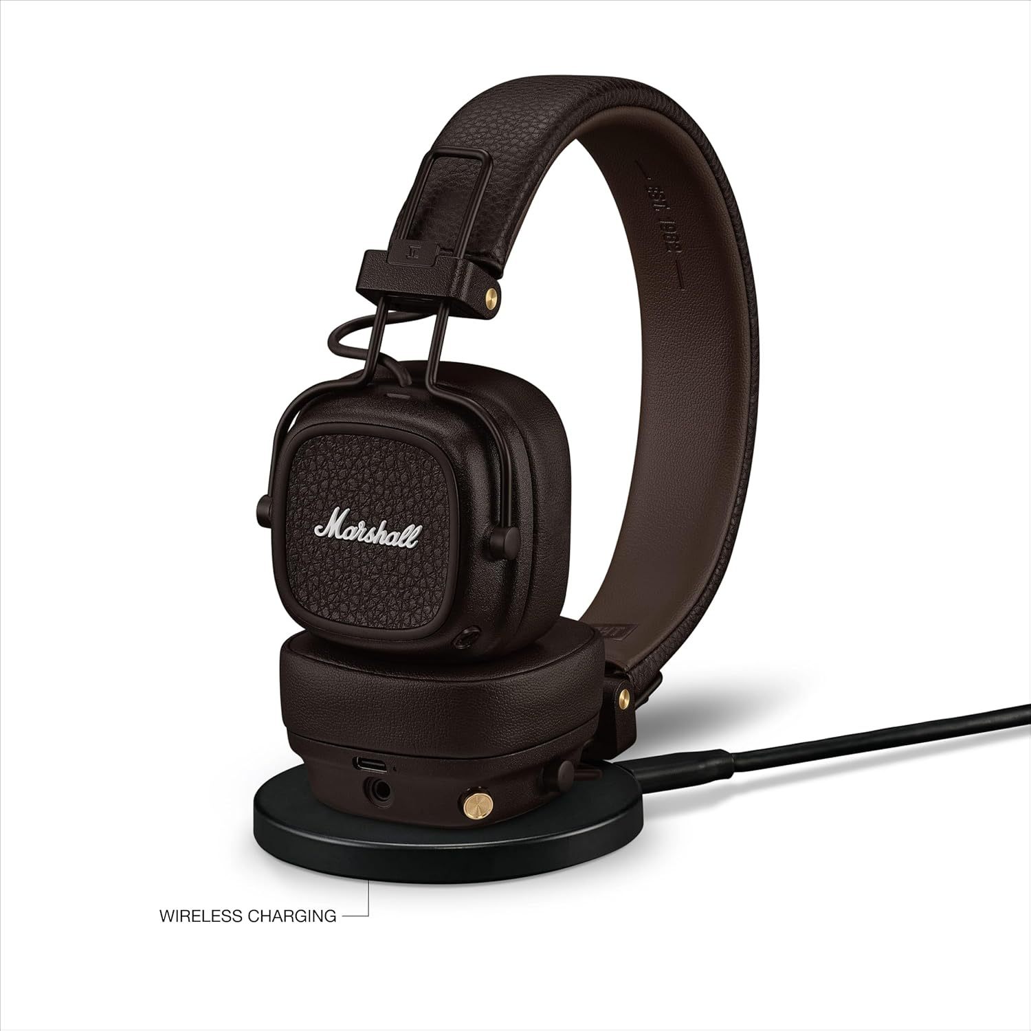 Marshall Major V B-tooth Wireless Headphones, 100 Hours playtime - Black / Brown / Cream