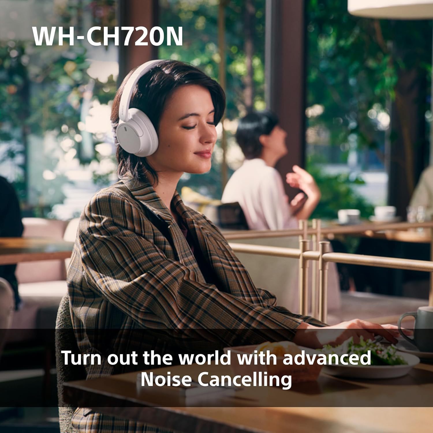 Sony WH-CH720N Wireless Bluetooth Noise Cancelling Over-Ear Headphones, Ambient Sound Mode, Lightweight Design, up to 50 hr battery life, iOS & Android - White