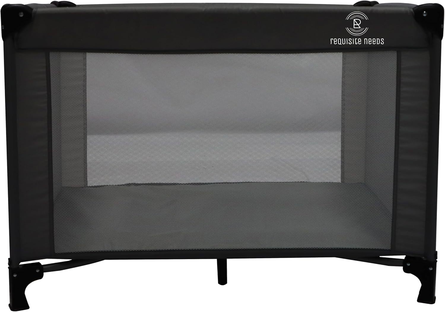 REQUISITE NEEDS Travel Cot with Padded Mattress – Birth to 15kg | Compact Folding Design + Travel Bag