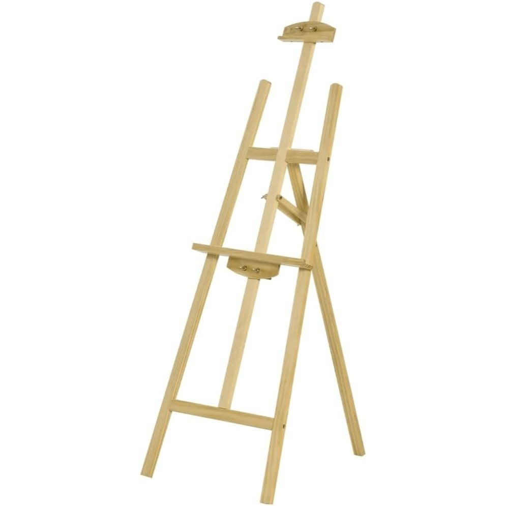 Foldable Painting Easel | Pine Wood Painting Stand 175 cm | Adjustable Height and Tilt | Ideal for Exhibitions, Kids, and Adults | Lightweight and Easy to Fold