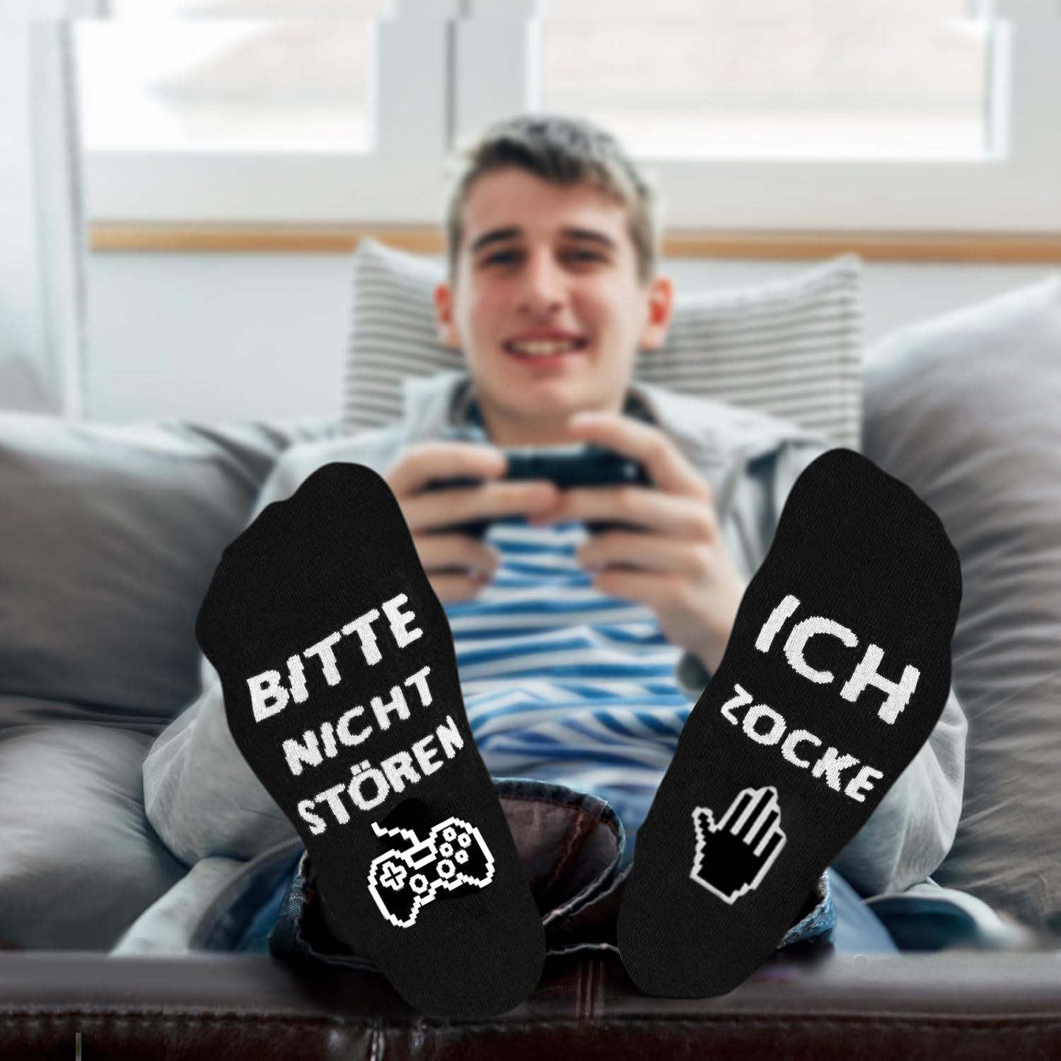 E-shop Lustige Gaming Socken Gamer Geschenk Mit Spruch Ich Zocke Zocken Socken Lustig Neuheit Geburtstag Geschenke Für Männer Herren Jungs Damen