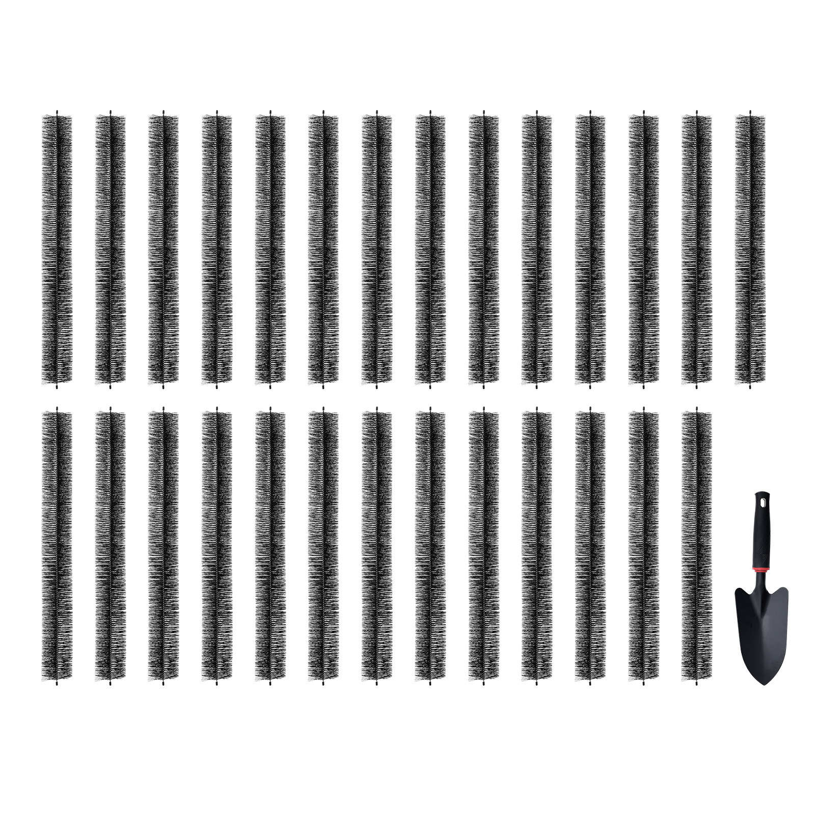 TEMU VEVOR Brosse de Gouttière, Longueur Totale de 80 Pieds, Diamètre de 4,33 Pouces, Outil de Nettoyage de Gouttière, Brosse de Gouttière au Niveau