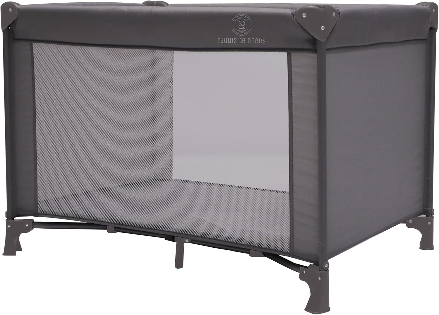 REQUISITE NEEDS Travel Cot with Padded Mattress – Birth to 15kg | Compact Folding Design + Travel Bag