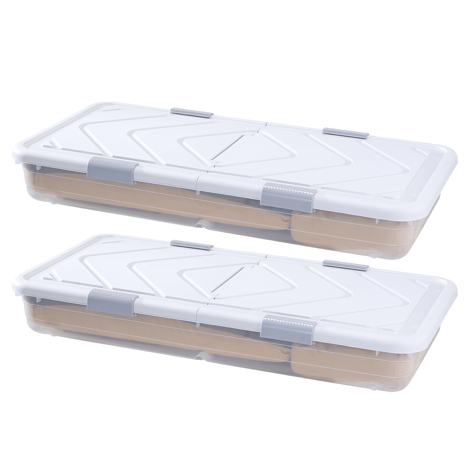 Vevor Under Bed Storage With Wheels 39.8x20.1x5.9 In Rolling Storage Bags 2 Pack