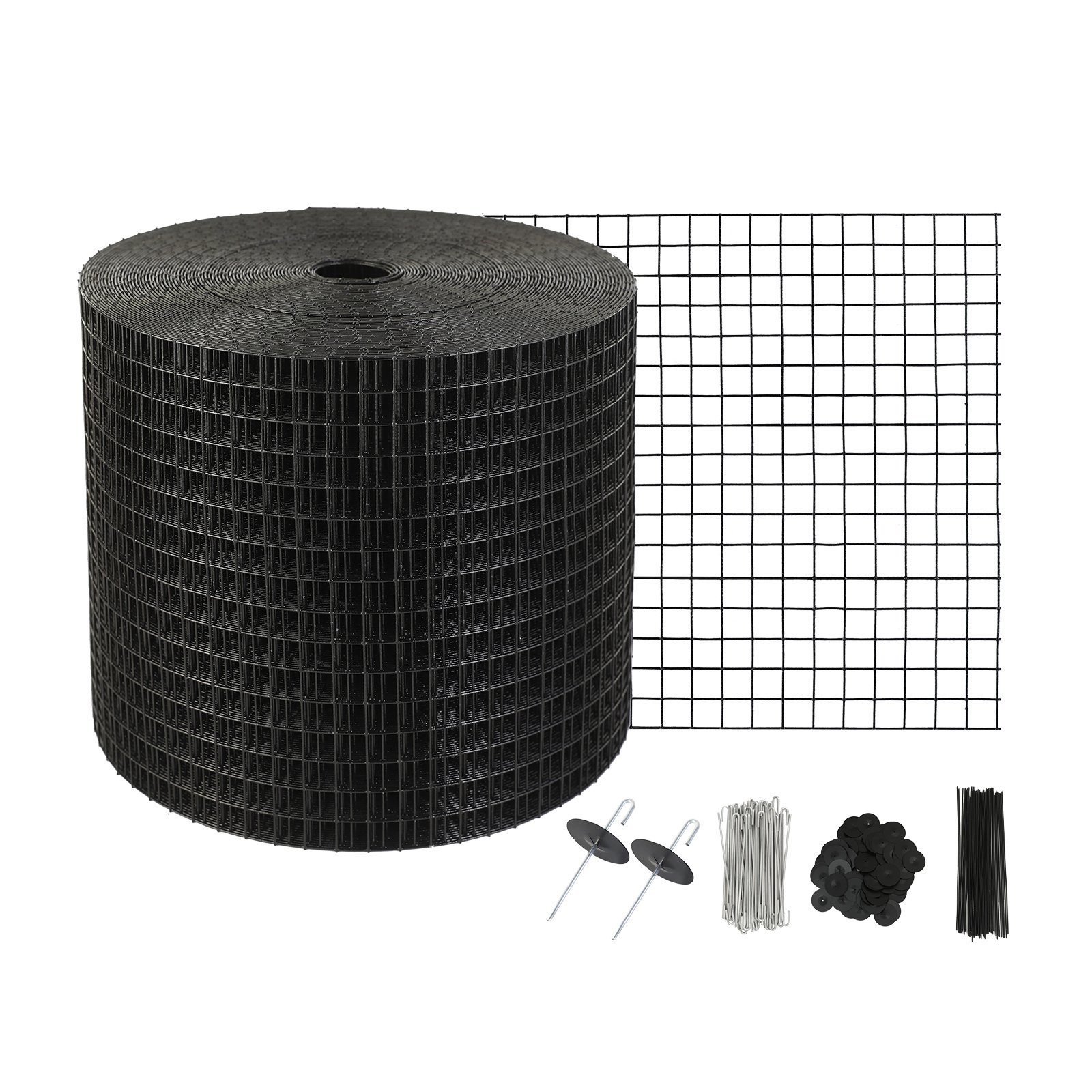 TEMU VEVOR 15 x 3048 cm Guarda uccelli per pannelli solari, kit rotolo Guarda animali con 100 pezzi di fissaggi in di alluminio, Guarda pannelli
