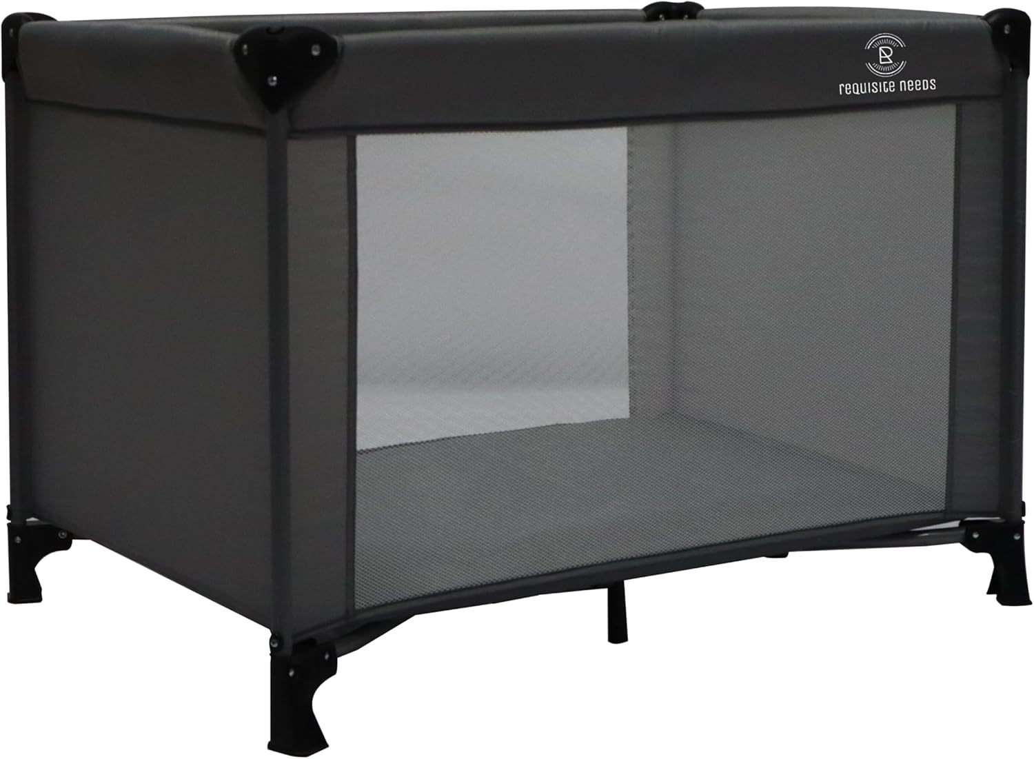 REQUISITE NEEDS Travel Cot with Padded Mattress – Birth to 15kg | Compact Folding Design + Travel Bag