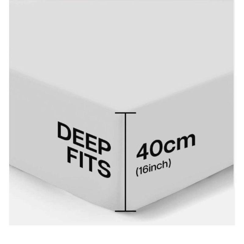 40 CM Extra Deep Fitted Sheets Single Double King Super King Size Bedsheets