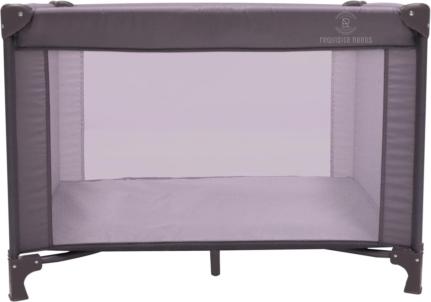 REQUISITE NEEDS Travel Cot with Padded Mattress – Birth to 15kg | Compact Folding Design + Travel Bag