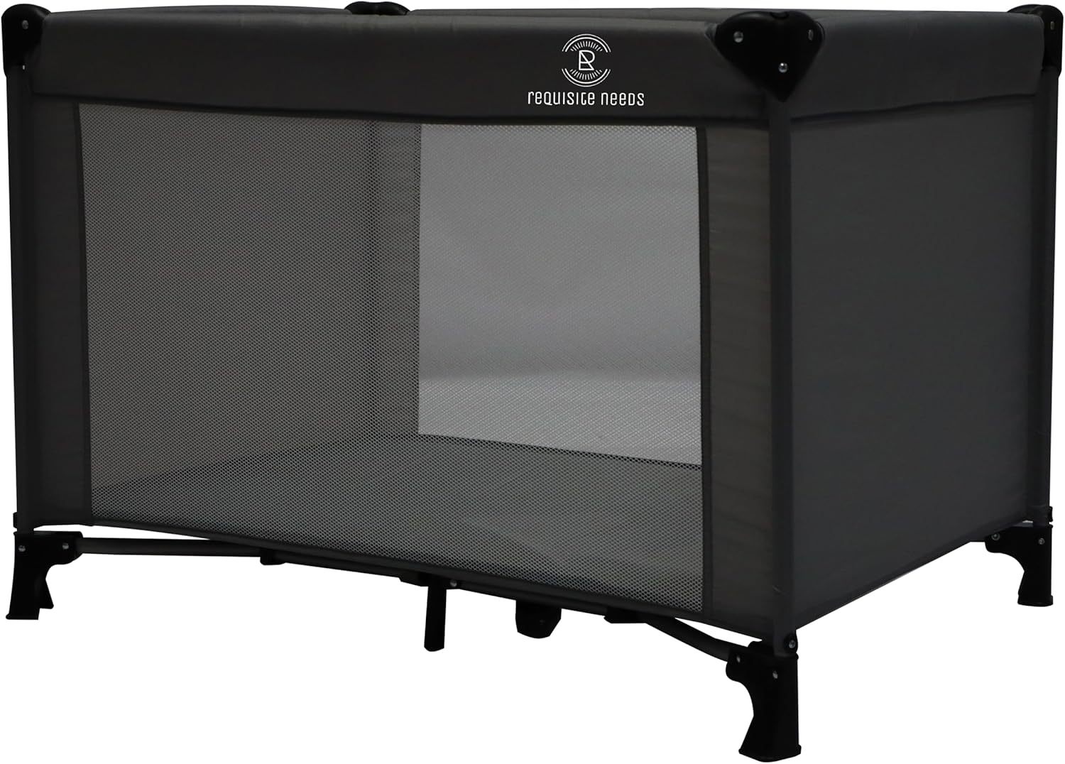 REQUISITE NEEDS Travel Cot with Padded Mattress – Birth to 15kg | Compact Folding Design + Travel Bag