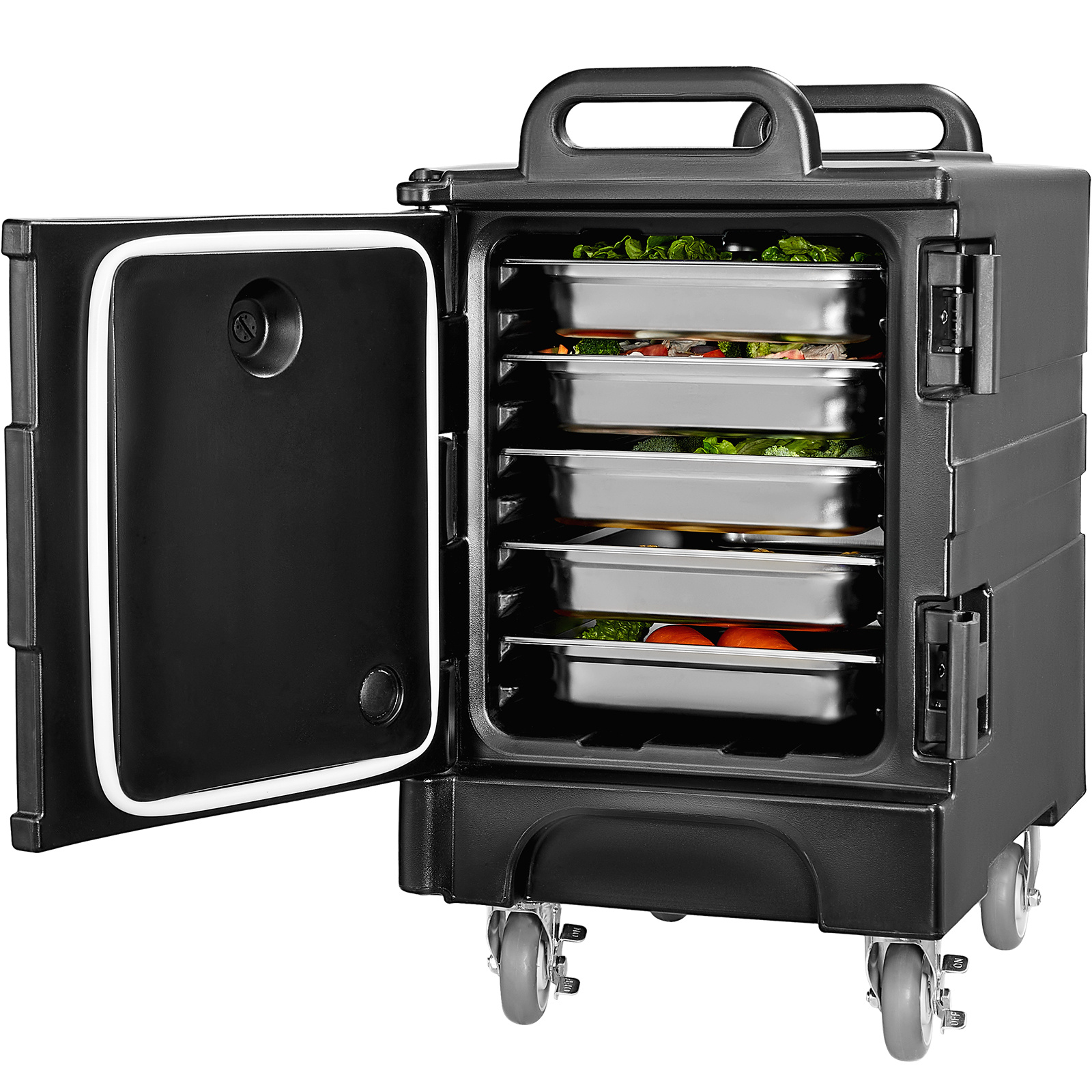 Vevor Insulated Food Pan Carrier Stackable Catering Dishbox 81qt Chafing Dish