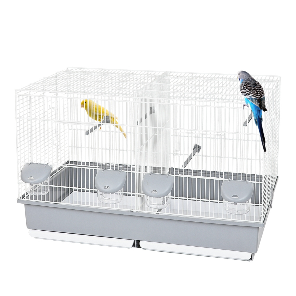Image of Birdcage Cockatiel Cage For 2 Birds Canary Bird Accessories Bird Cage Double Cage Divider Breeding Cage Divider Grid Divided Breeding Cage