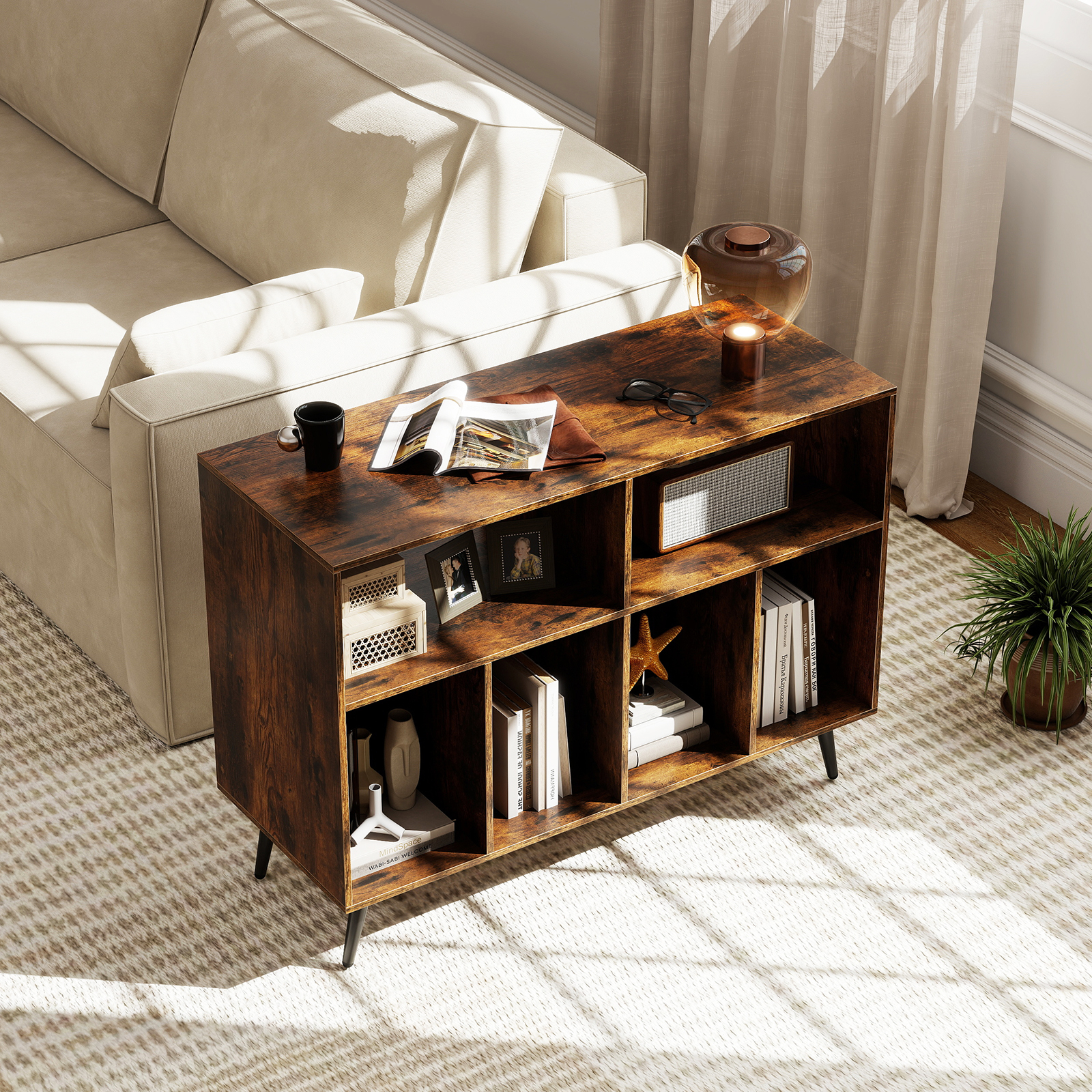 Image of Disc Turntable Stand, 3 Level Furniture For Vinyl Discs, Disc Display Stand With 5 Metal Feet And 2 Anti-tilt Devices