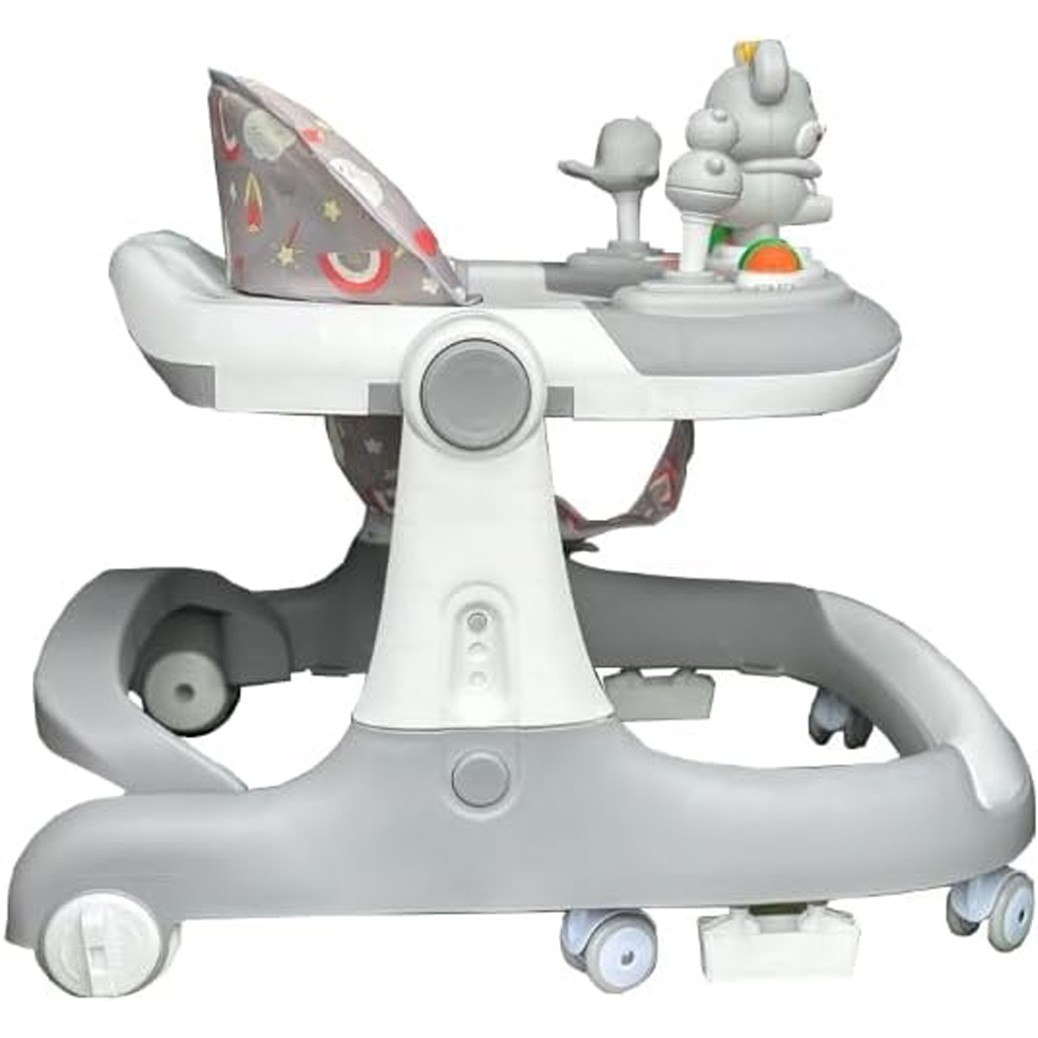 Yorkshire Homeware Foldable Baby Walker for Boys & Girls – Multi-Functional 3-in-1 Toddler Walker & Learning Chair with Detachable Seat Cover, Anti-Rollover Design, Adjustable Height, Musical Interactive Play Tray, Seated or Sit-to-Stand Baby Walker, Lightweight & Foldable for Easy Storage, Safe Infant Activity Walker for Early Development, Sturdy Frame Support, Smooth Wheels for Indoor Use, Baby Walking Aid & Playtime Entertainment