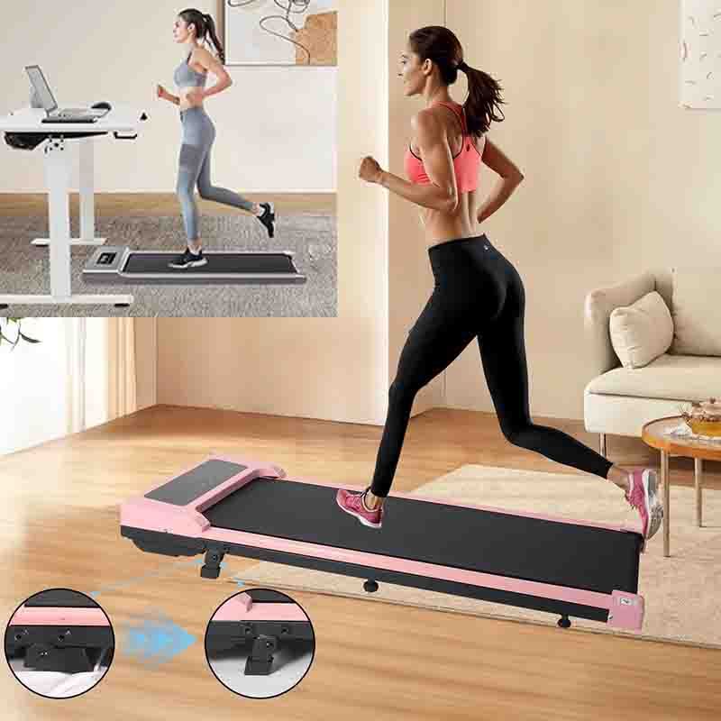 Under Desk Treadmill with Incline Remote Control 12km/h Adjustable Speed Machine Speaker Walking LED Display Home Office
