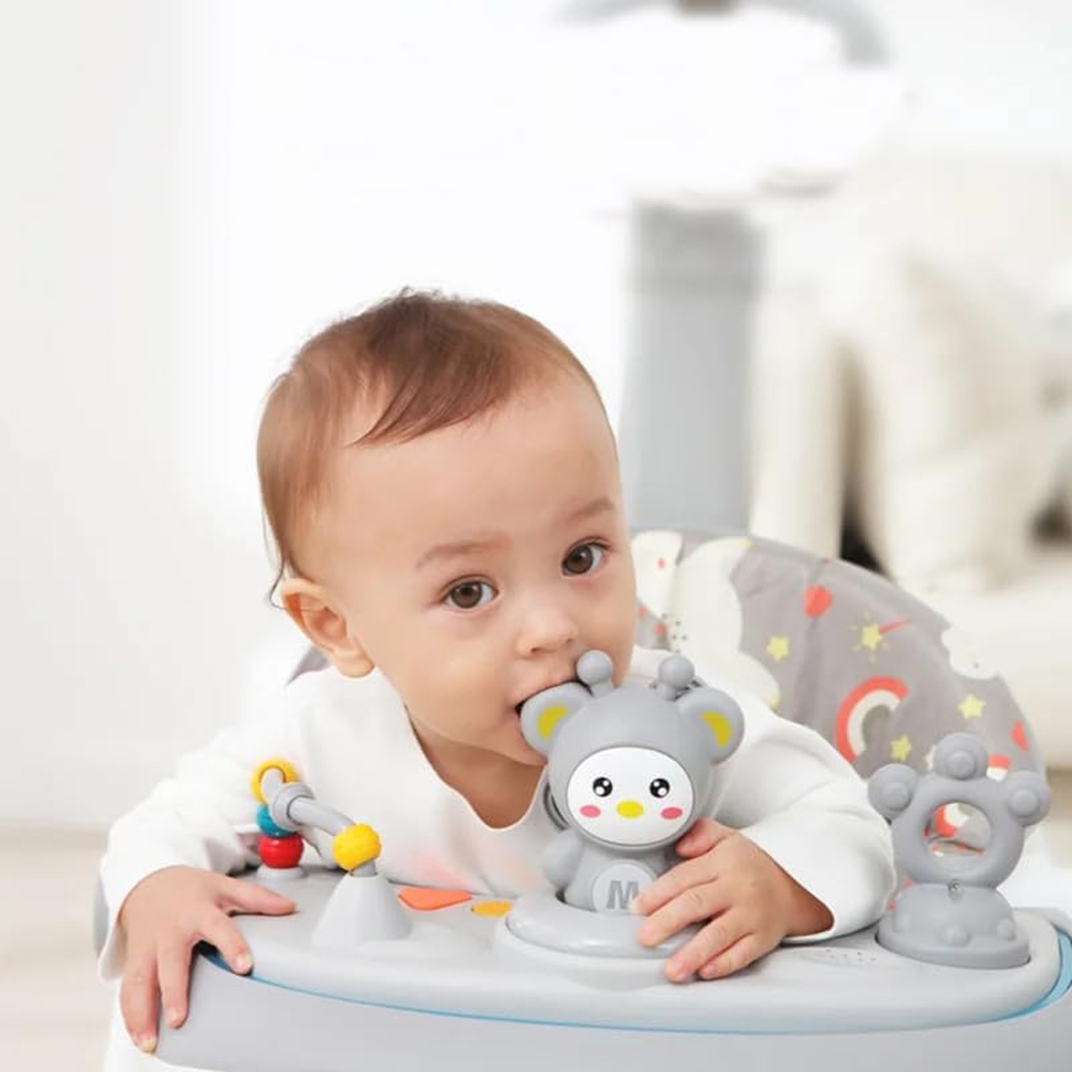 Yorkshire Homeware Foldable Baby Walker for Boys & Girls – Multi-Functional 3-in-1 Toddler Walker & Learning Chair with Detachable Seat Cover, Anti-Rollover Design, Adjustable Height, Musical Interactive Play Tray, Seated or Sit-to-Stand Baby Walker, Lightweight & Foldable for Easy Storage, Safe Infant Activity Walker for Early Development, Sturdy Frame Support, Smooth Wheels for Indoor Use, Baby Walking Aid & Playtime Entertainment