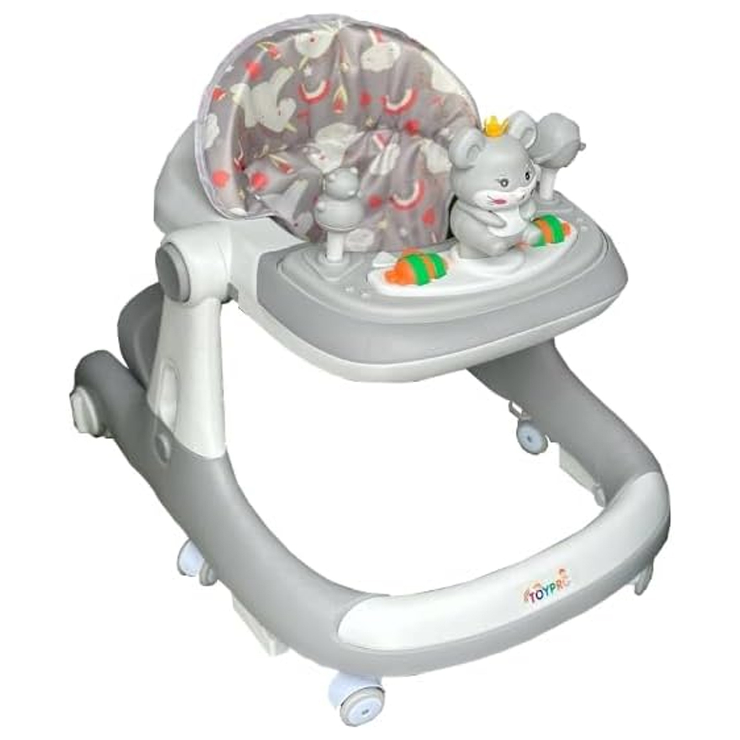 Yorkshire Homeware Foldable Baby Walker for Boys & Girls – Multi-Functional 3-in-1 Toddler Walker & Learning Chair with Detachable Seat Cover, Anti-Rollover Design, Adjustable Height, Musical Interactive Play Tray, Seated or Sit-to-Stand Baby Walker, Lightweight & Foldable for Easy Storage, Safe Infant Activity Walker for Early Development, Sturdy Frame Support, Smooth Wheels for Indoor Use, Baby Walking Aid & Playtime Entertainment