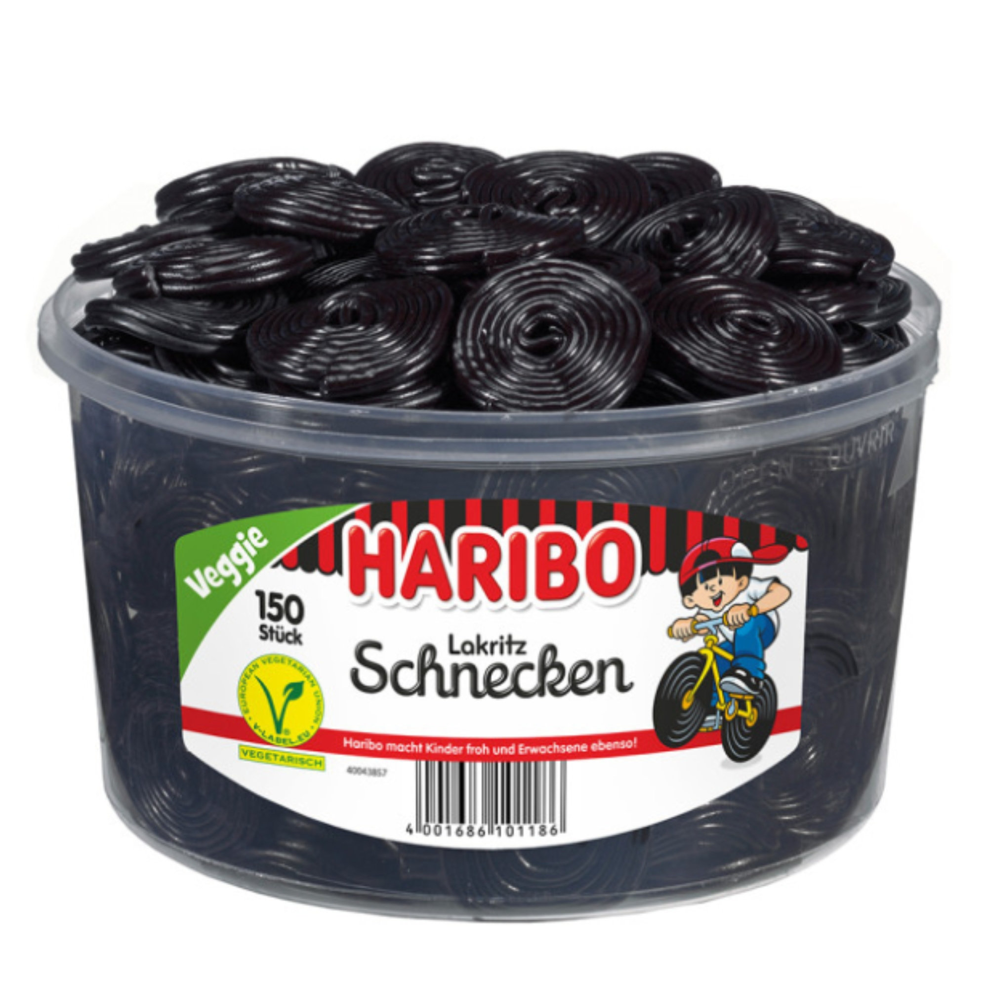 E-shop Haribo Lakritz Schnecken 1500g Dose Süßigkeiten Fruchtgummi