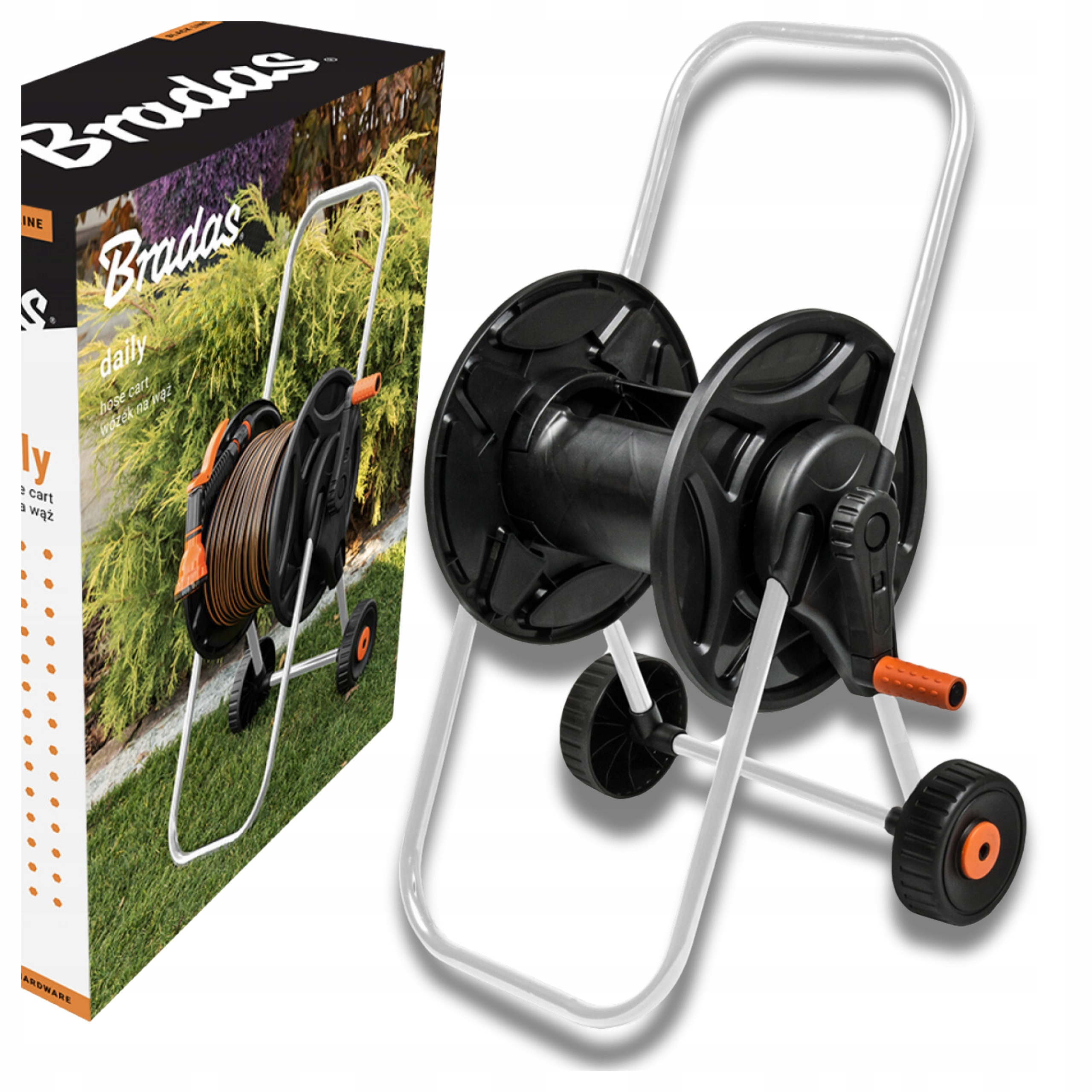 TEMU Chariot dévidoir de tuyau d'arrosage DAILY avec tambour pour tuyau d'arrosage, support de dévidoir AG260, solide, durable, , léger, organisateur