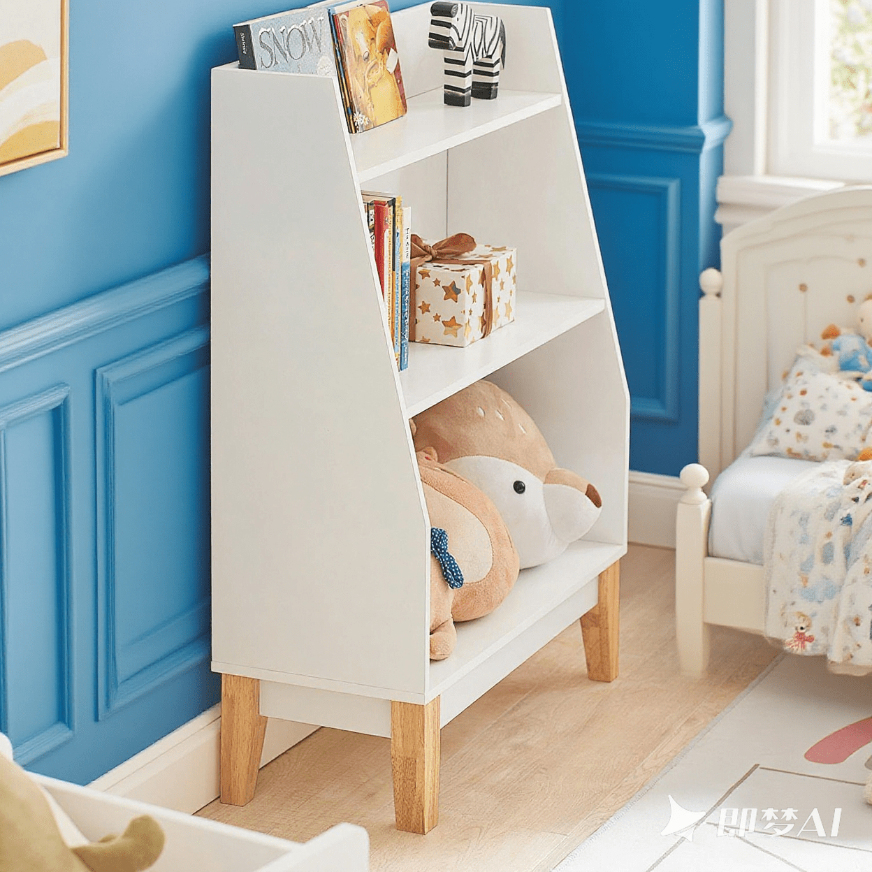 TEMU 1pc Biblioteca scaffale per libri scaffale di archiviazione per libri e giocattoli bambini, porta-riviste ripiani, 60x25x80 cm - LNC58-X