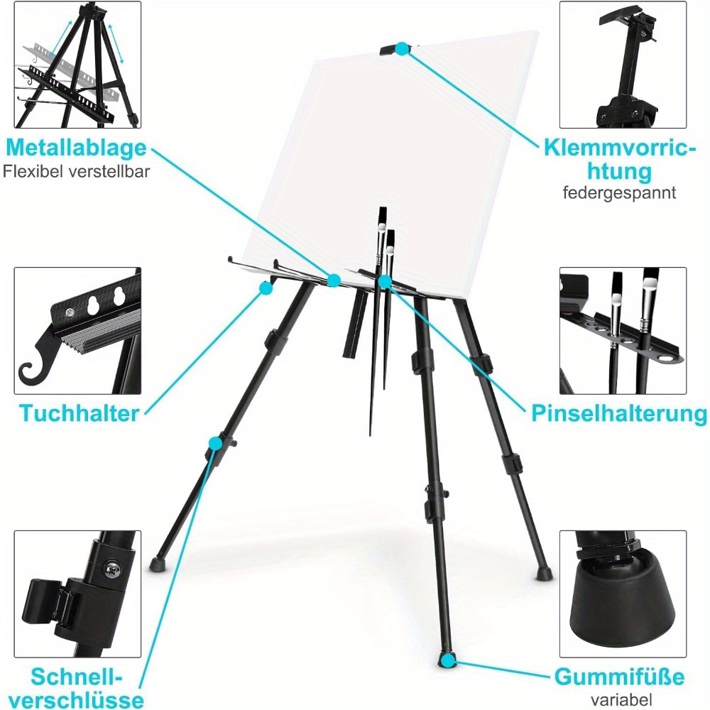 Adjustable Height Tabletop & Floor Art Easel