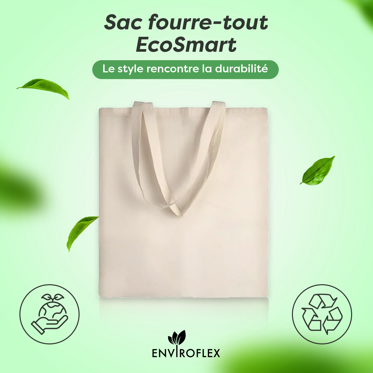 TEMU Bolsas de tela de 38 x 42 cm (paquete de 25/100), 100 % algodón natural, reutilizables, con largas.