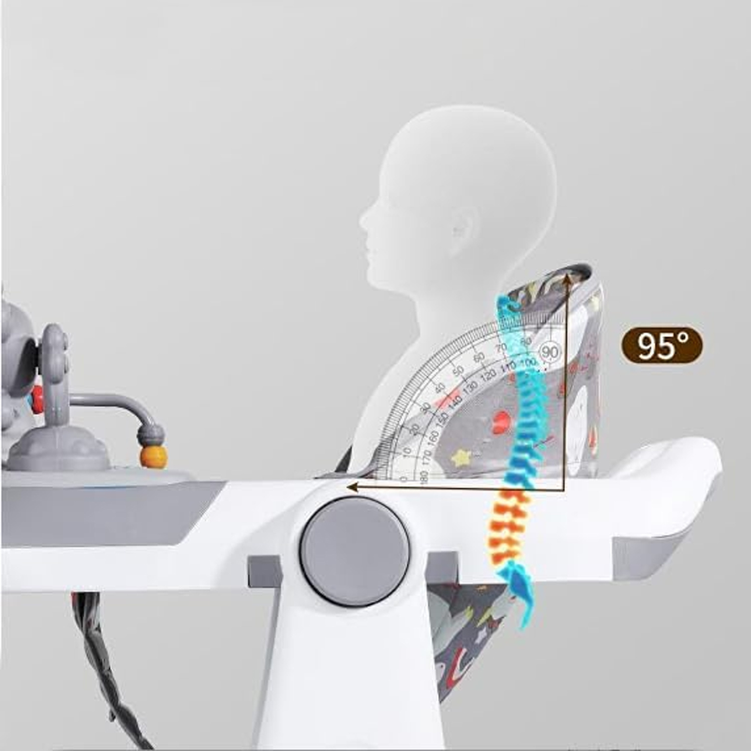 Yorkshire Homeware Foldable Baby Walker for Boys & Girls – Multi-Functional 3-in-1 Toddler Walker & Learning Chair with Detachable Seat Cover, Anti-Rollover Design, Adjustable Height, Musical Interactive Play Tray, Seated or Sit-to-Stand Baby Walker, Lightweight & Foldable for Easy Storage, Safe Infant Activity Walker for Early Development, Sturdy Frame Support, Smooth Wheels for Indoor Use, Baby Walking Aid & Playtime Entertainment