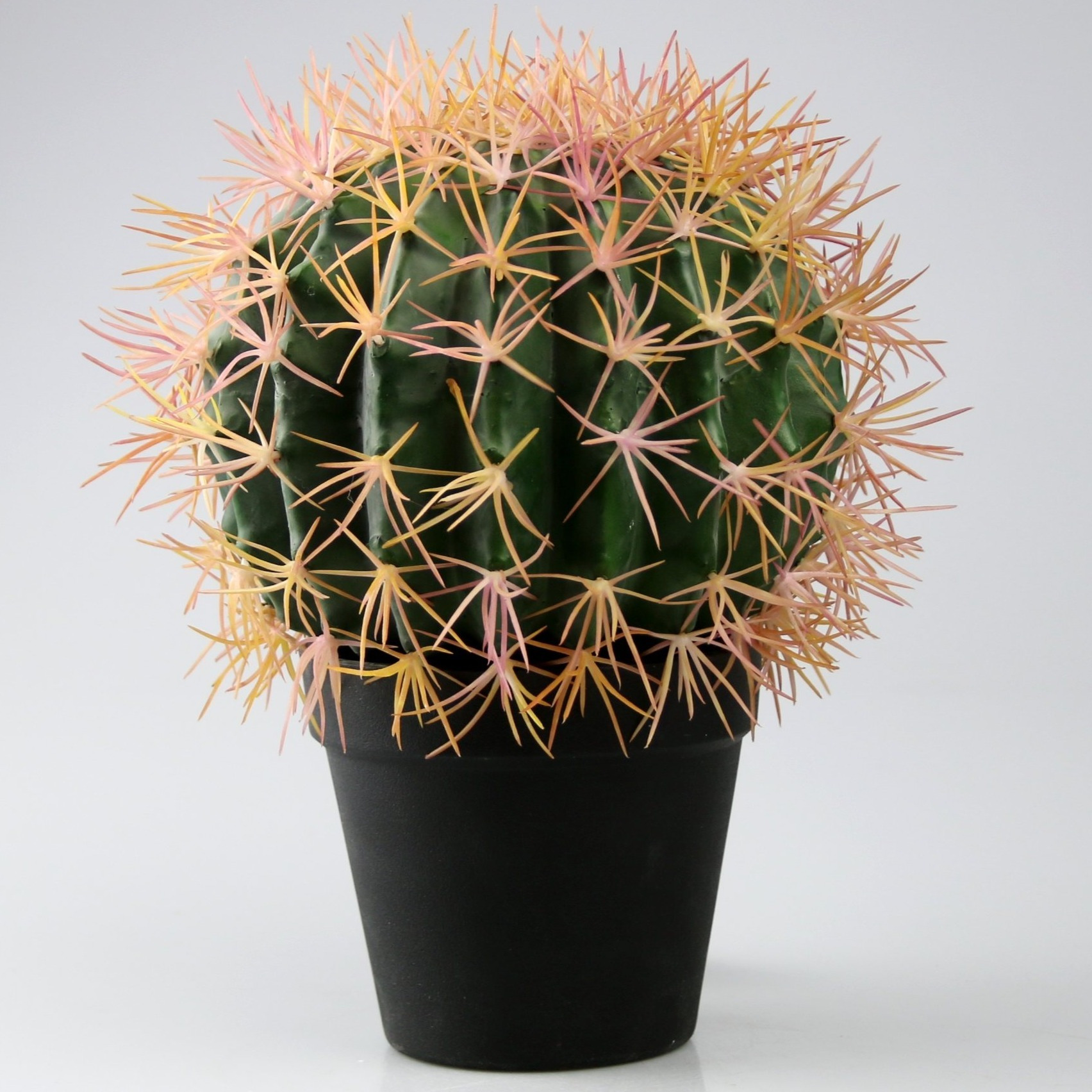 Decorative Cactus In Spherical Shape, 23×28 Cm. Stylish Artificial Plant For Modern Living Rooms.