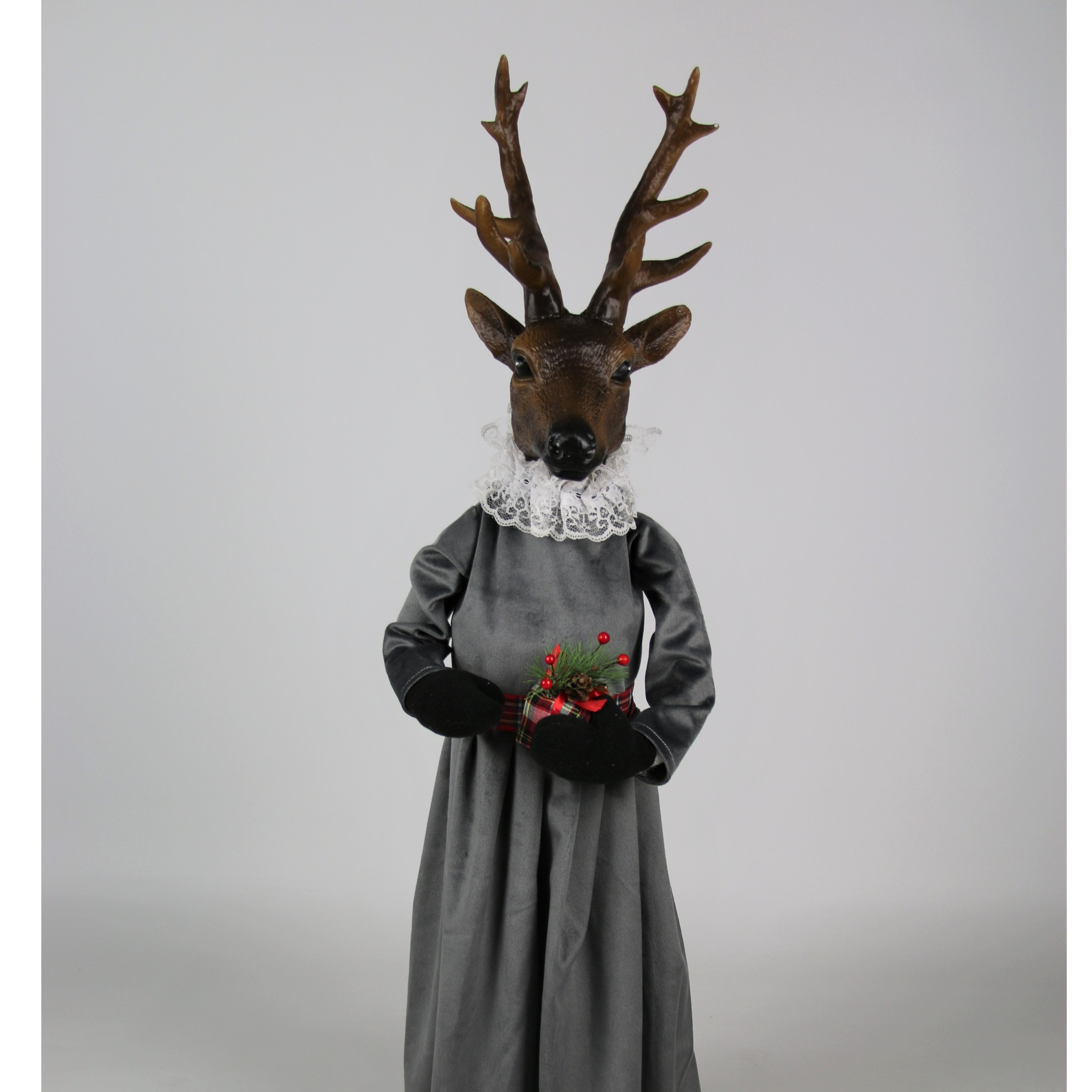 Elegant "deer Woman" In Gray – Dancing, Modern, And An Highlight For Your Decor