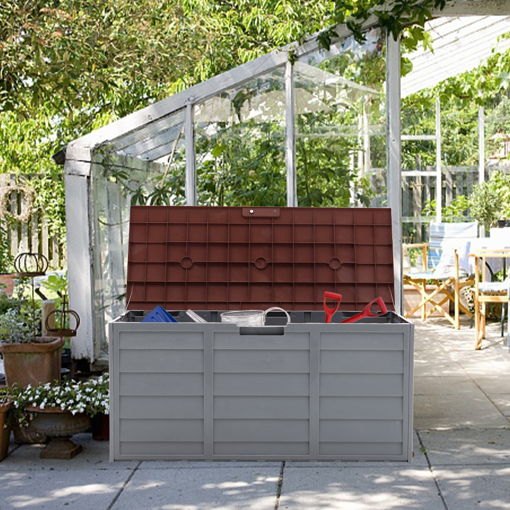 TEMU 290l/430 Outdoor Recycling Bin | Outdoor Plastic Storage Box |lockable Outdoor Recycling Bin, Garden Storage Box, 290l/430 Outdoor Storage