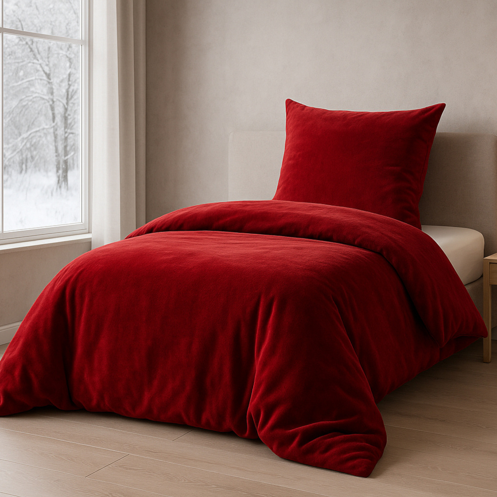 Plush Warm Fluffy Bedding With Cashmere Touch, Cozy, , Zip - Sizes: 135x200 + 80x80 | 155x220 + 80x80 | 200x200 + 2x 80x80 - In 12 Colors