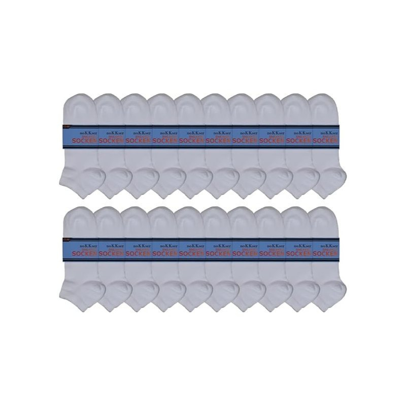 10 Pairs Of For • Hand-looped Seam • White • Cotton • Ankle Socks