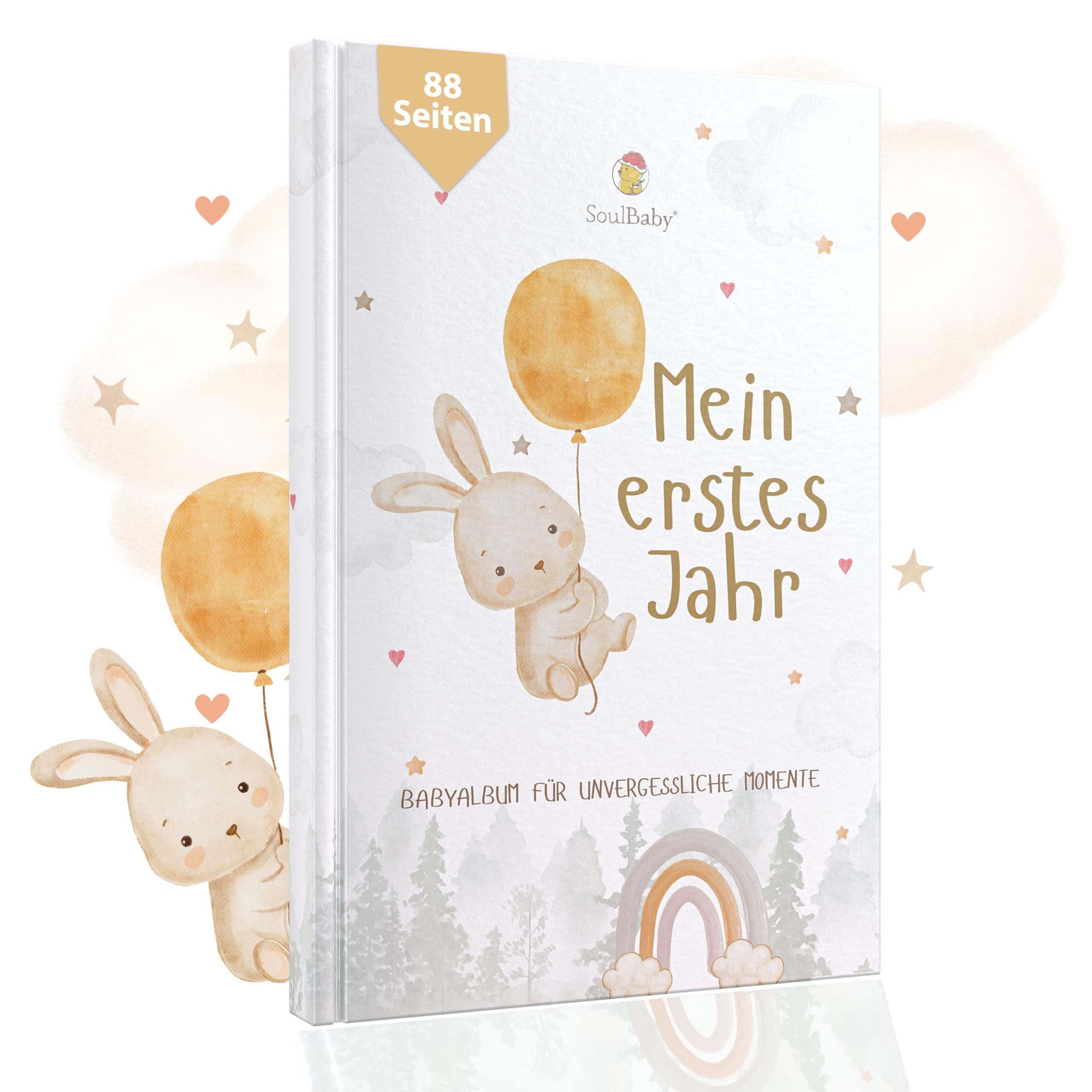 E-shop Mein erstes Jahr Babyalbum zum Selbstgestalten | Babytagebuch mein erstes Jahr | A4 | Viel platz für fotos und notizen | Erinnerungsbuch baby |