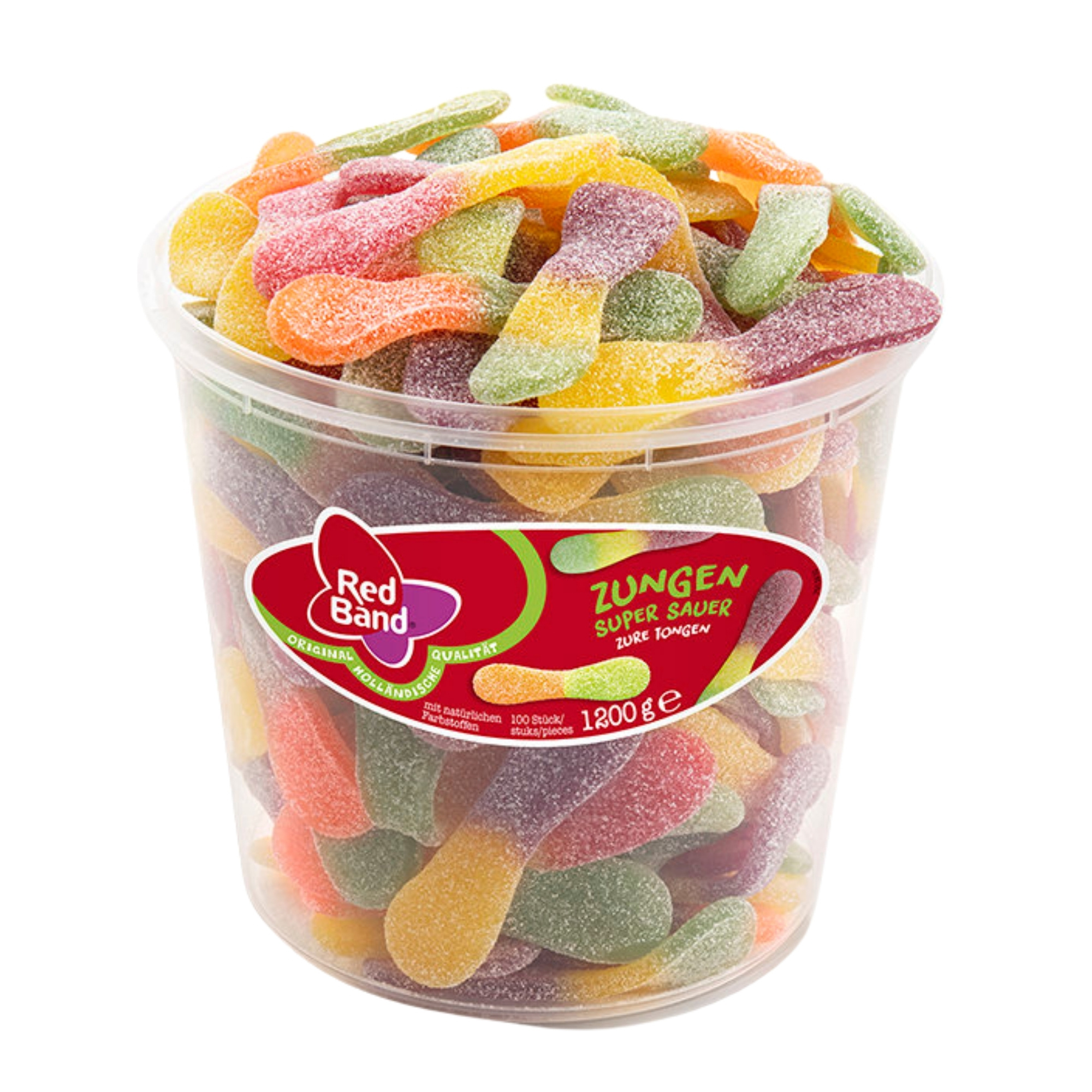 Red Band Tongue Super Sour Dose Fruit Gum Candies