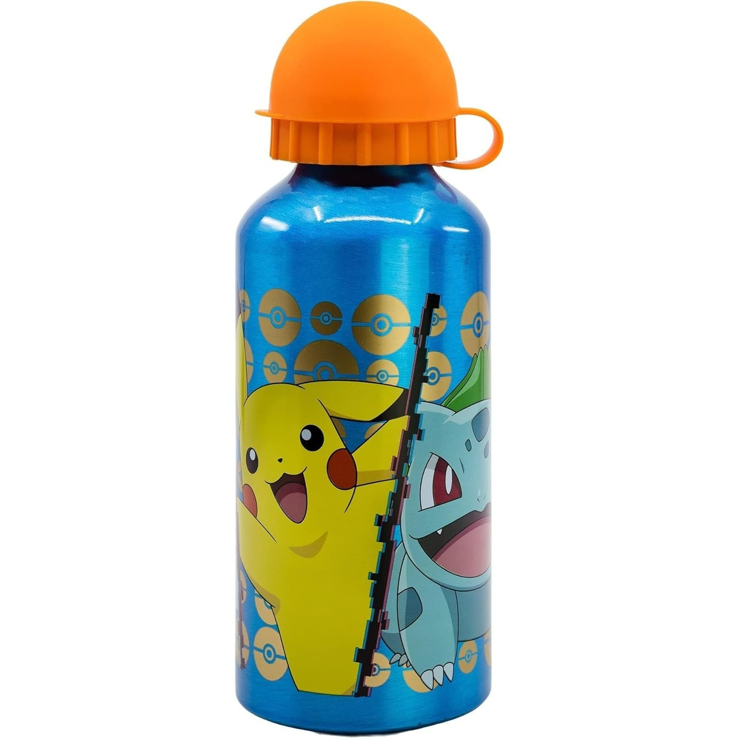 TEMU - Aluminum Alloy School Sports Water Bottle For Kids 400ml With Retractable Spout - Pikachu