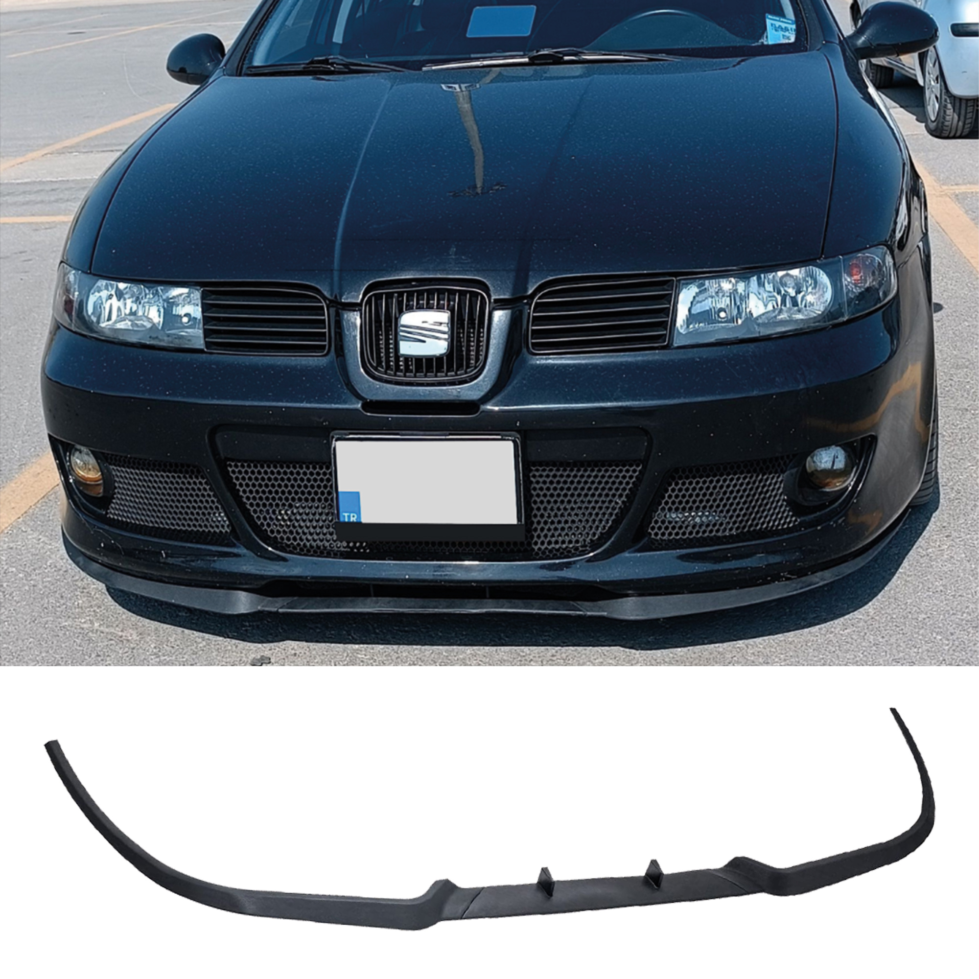 TEMU del paragolpes delantero para Seat Toledo 1M MK1 Mk2 León MK1 MK2 Ibiza MK3 MK4 C-Type R Deflector spoiler universal Kit de tuning de cuerpo