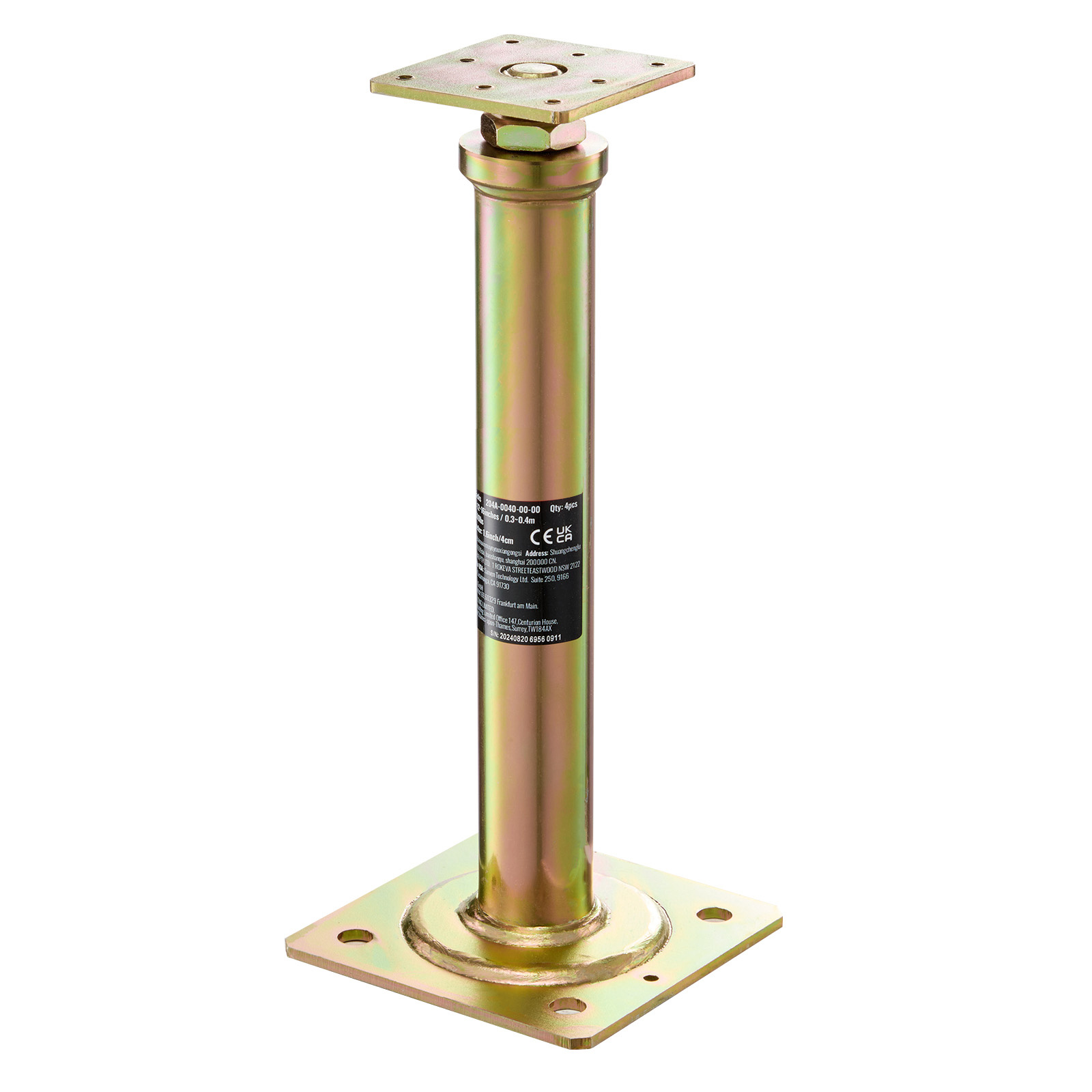 Vevor 4pcs Adjustable Floor Jack Floor Leveling Lift 29.46-40.64 Cm