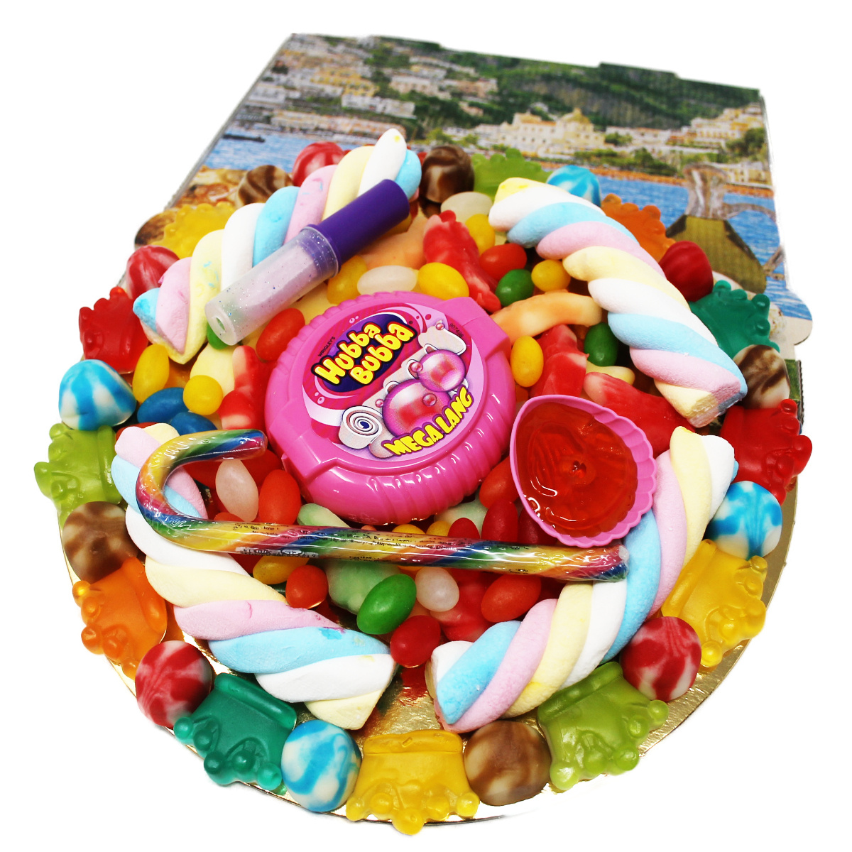 Sweet Fruit Gummy First Day Of School Pizza For Girly In A Pizza Box 500g
